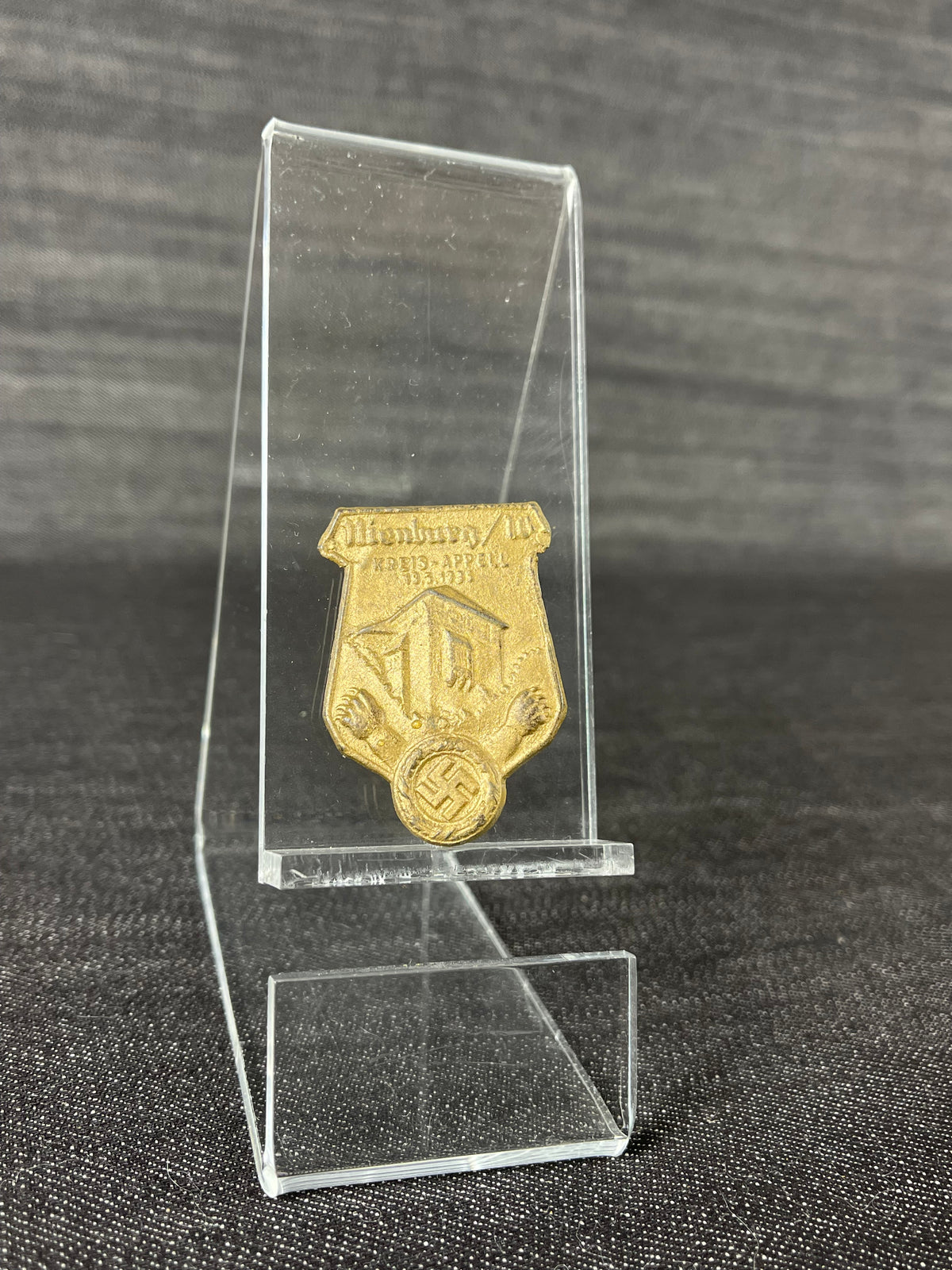 RARE GERMAN WW2 COMMEMORATIVE TINNIE NIENBURG / W. KREIS APPELL 19.3.1933