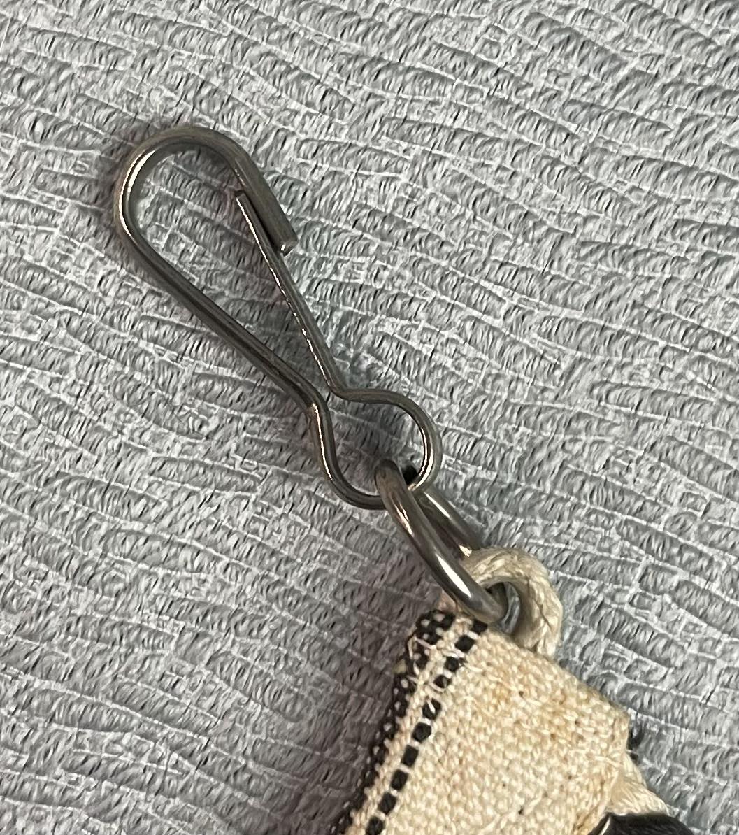 GERMAN WW2 TRI-COLOR VEHICLE PENNANT WITH ORIGINAL ROPE & HOOK