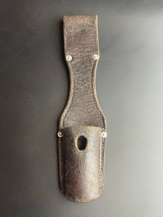 GERMAN WW2 1939 LUFTWAFFE K98 COMBAT BAYONET BROWN LEATHER FROG MAKER YEAR & LBA MARKED