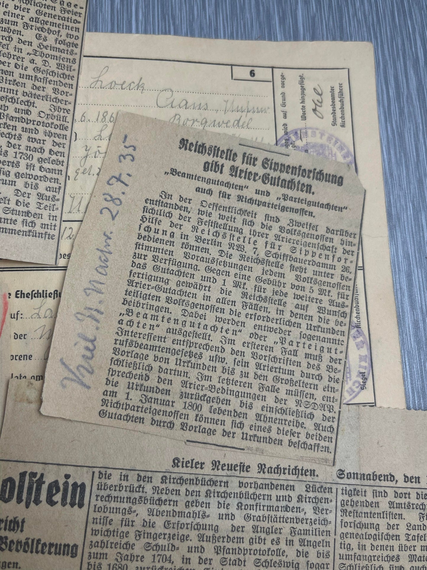 GERMAN WW2 AHNENPAS BLOODLINE PASSPORT EAST PRUSSIA