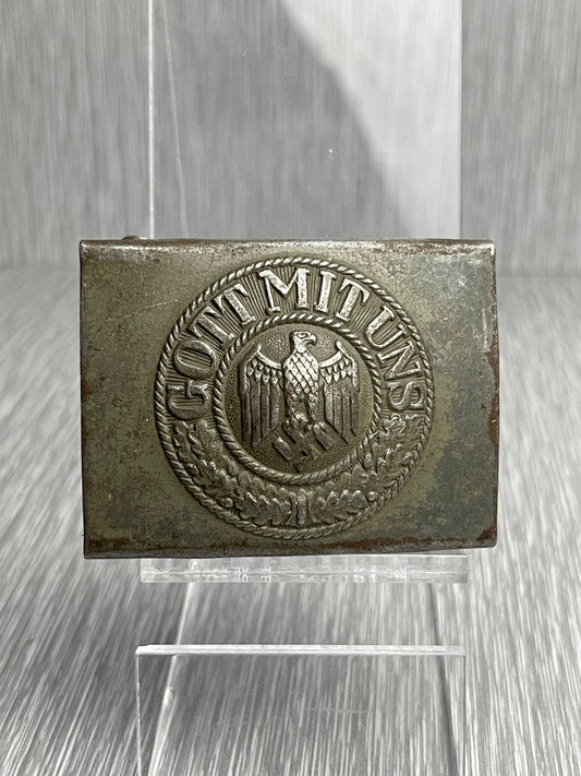 GERMAN WW2 HEER STEEL BELT BUCKLE