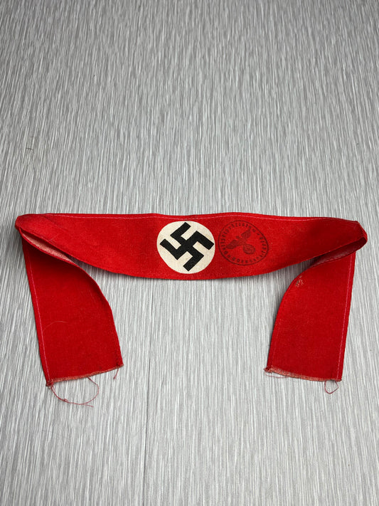 GERMAN WW2 NSDAP POLITICAL PARTY NARROW TYPE ARMBAND NURNBERG STAMPED MINT