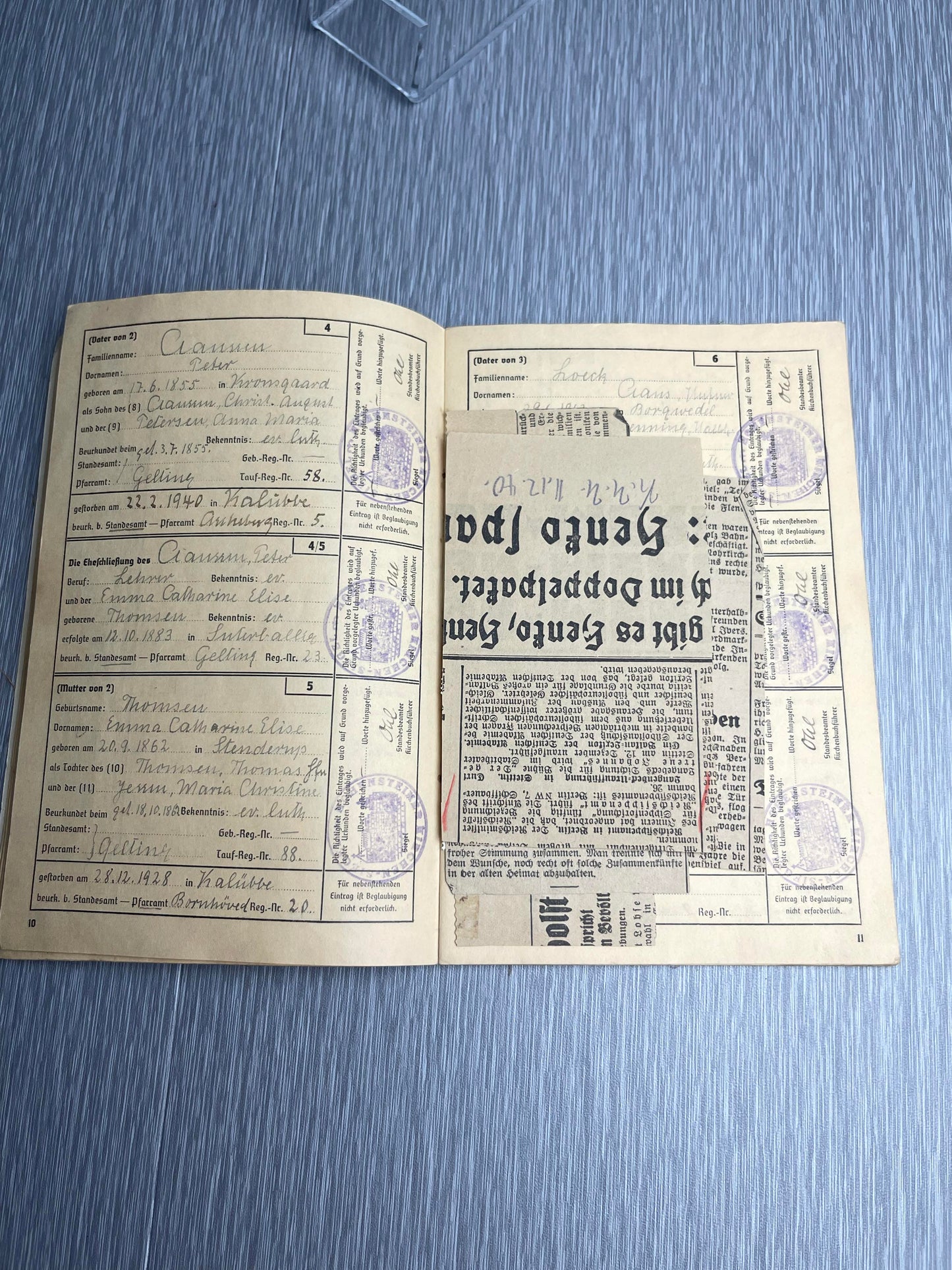 GERMAN WW2 AHNENPAS BLOODLINE PASSPORT EAST PRUSSIA