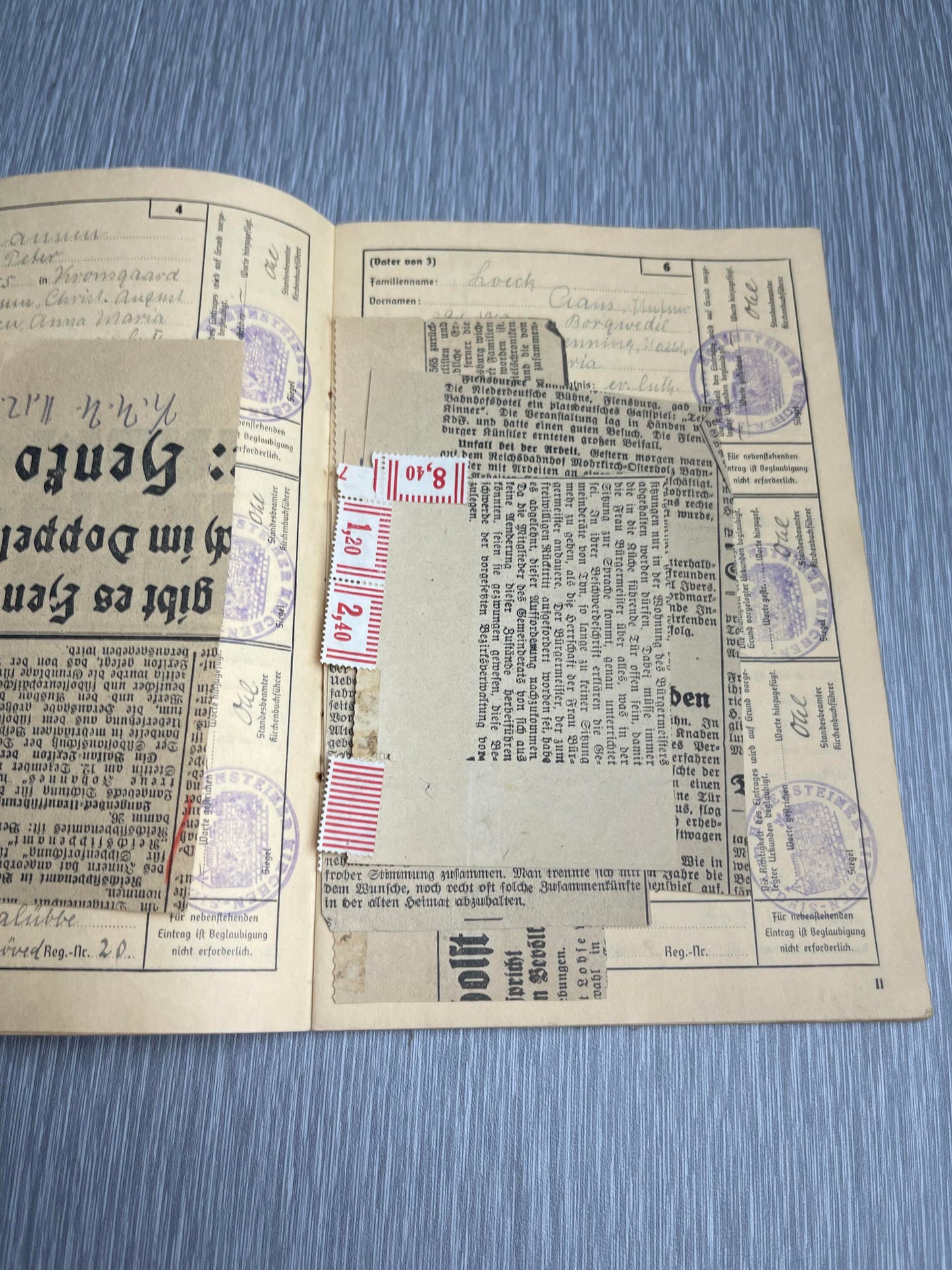 GERMAN WW2 AHNENPAS BLOODLINE PASSPORT EAST PRUSSIA