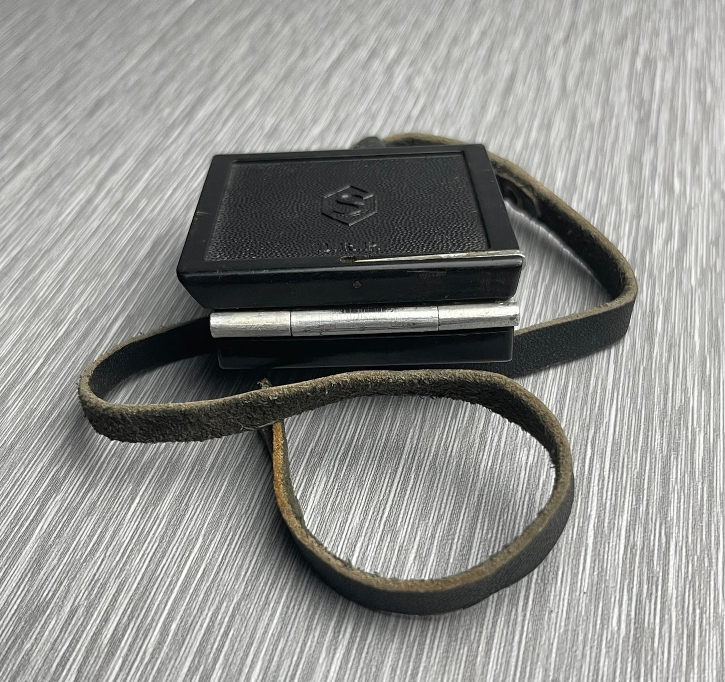 GERMAN WW2 WEHRMACHT D.R.P. "S" MARSCH KOMPASS W/ LEATHER STRAP