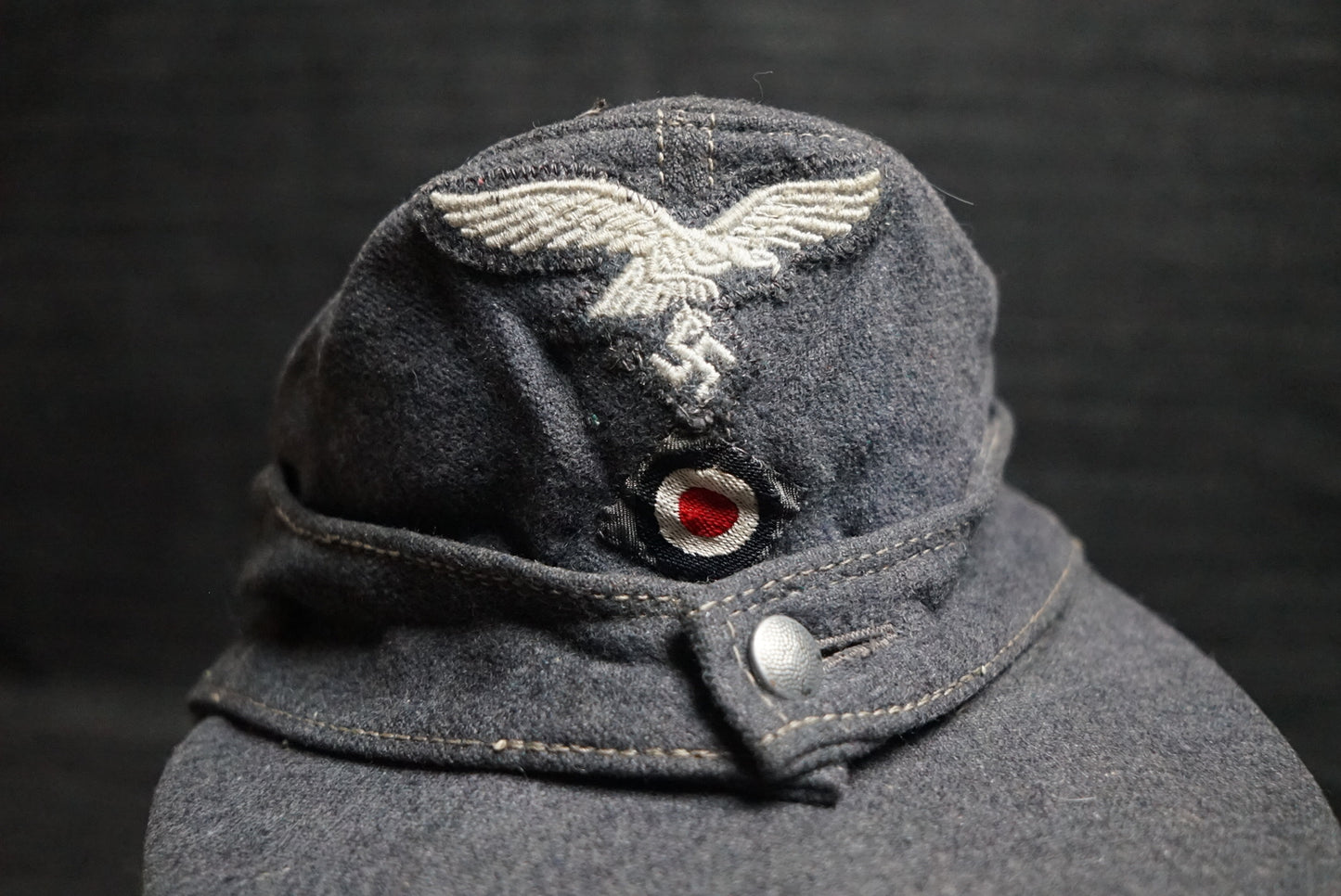 GERMAN WW2 LUFTWAFFE EM/NCO M43 FIELD CAP RBNR MARKED SIZE 58