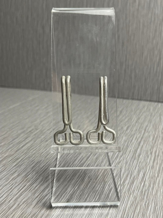 GERMAN WW2 EARLY ALUMINUM TUNIC BELT SUPPORT HOOKS 1 PAIR