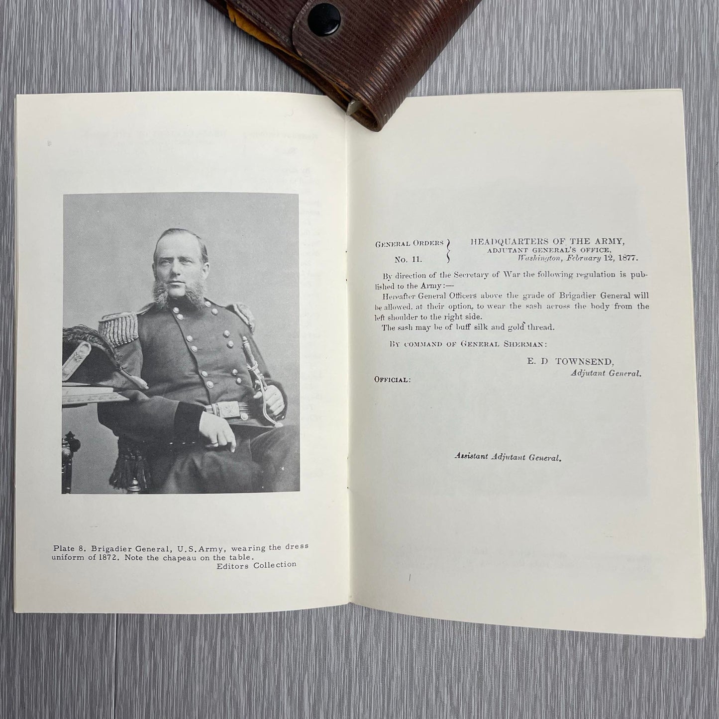 US ARMY BOOK “1872 REGULATIONS AND NOTES FOR THE UNIFORM OF THE ARMY OF THE UNITED STATES” 1972 MANOR PUBLISHING, STATEN ISLAND NY
