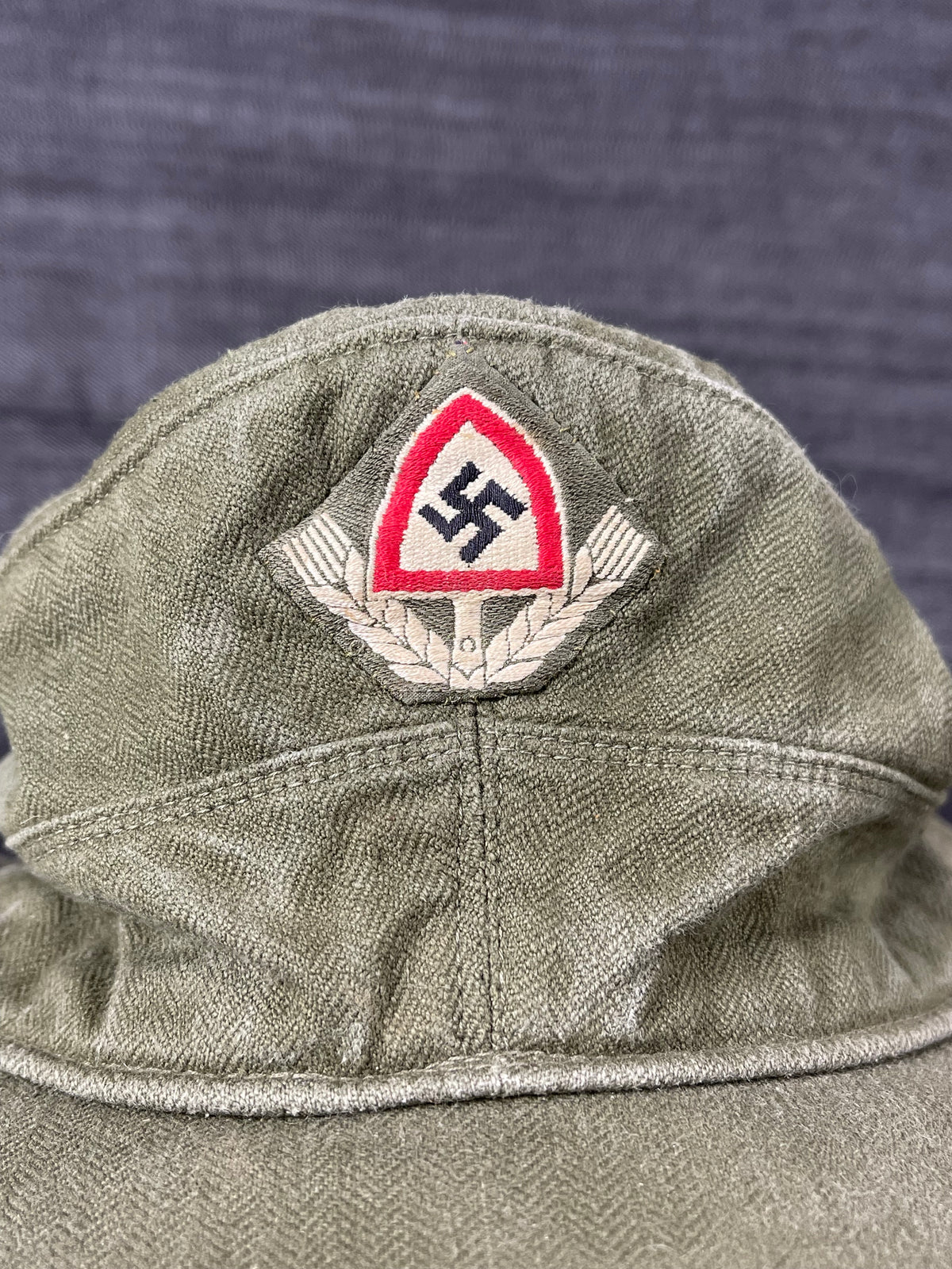 GERMAN WW2 RAD REICHSARBEITSDIENST HBT CAP RARE VARIANT