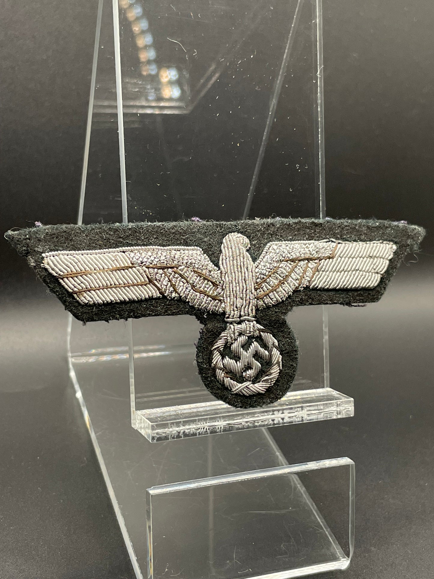 GERMAN WW2 HEER OFFICER BREAST EAGLE IN BULLION UNIFORM REMOVED