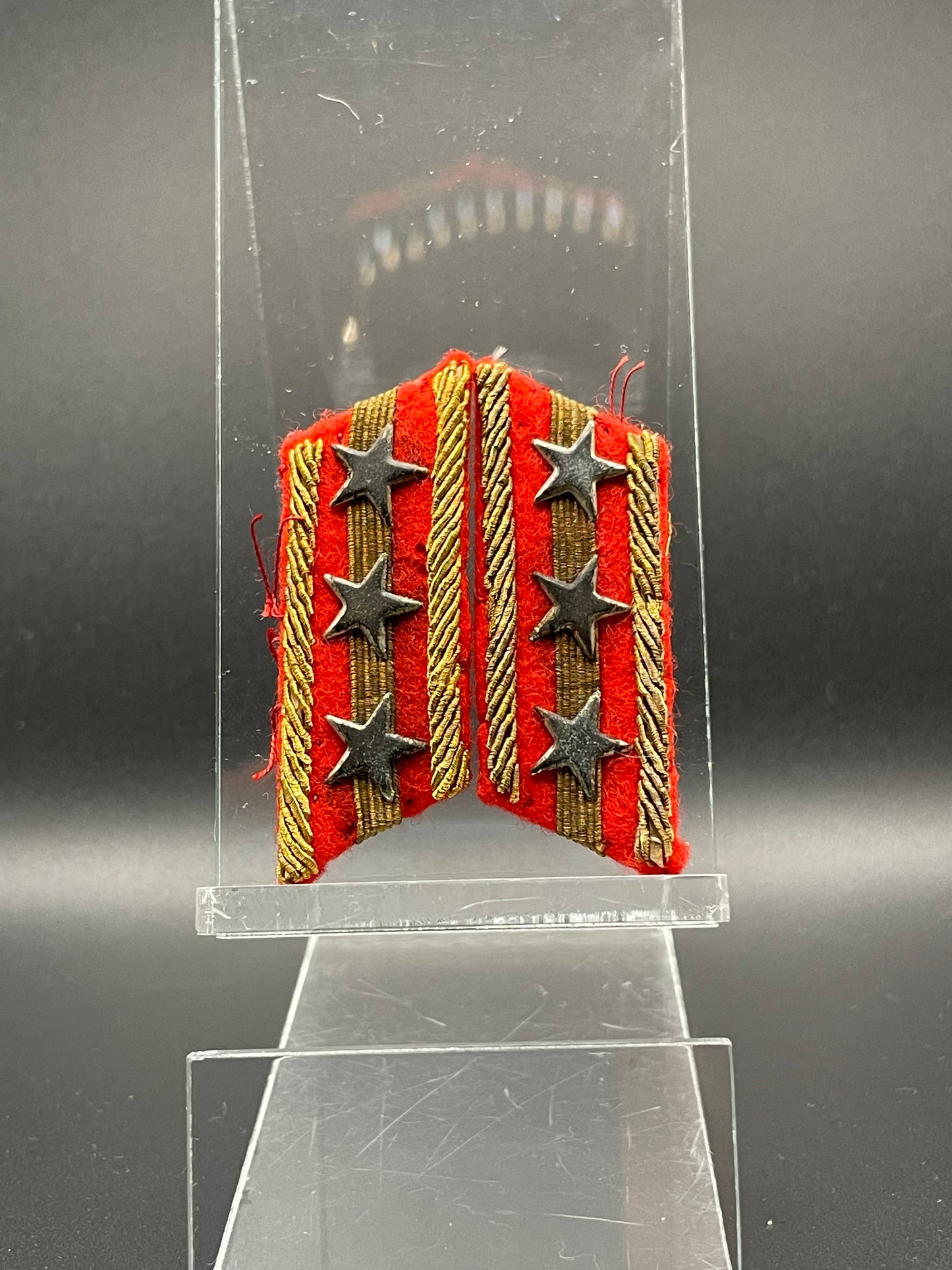 IMPERIAL JAPAN “IJA” WW2 CAPTAIN TYPE 78 COLLAR TABS MATCHING & UNIFORM REMOVED SET