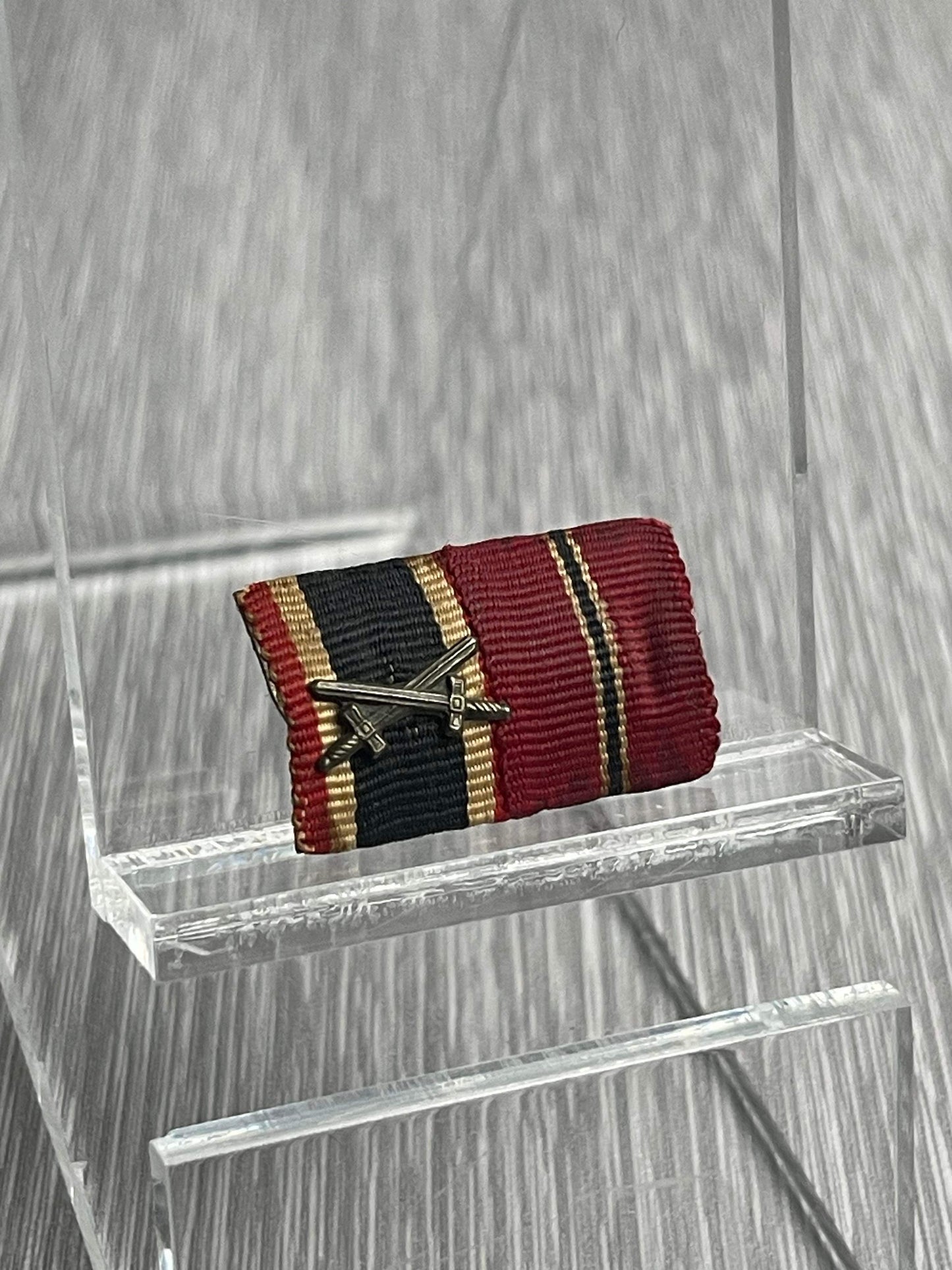 GERMAN WW2 WAR MERIT CROSS W/ SWORDS 2ND CLASS & EASTERN FRONT 2 POSITION RIBBON BAR