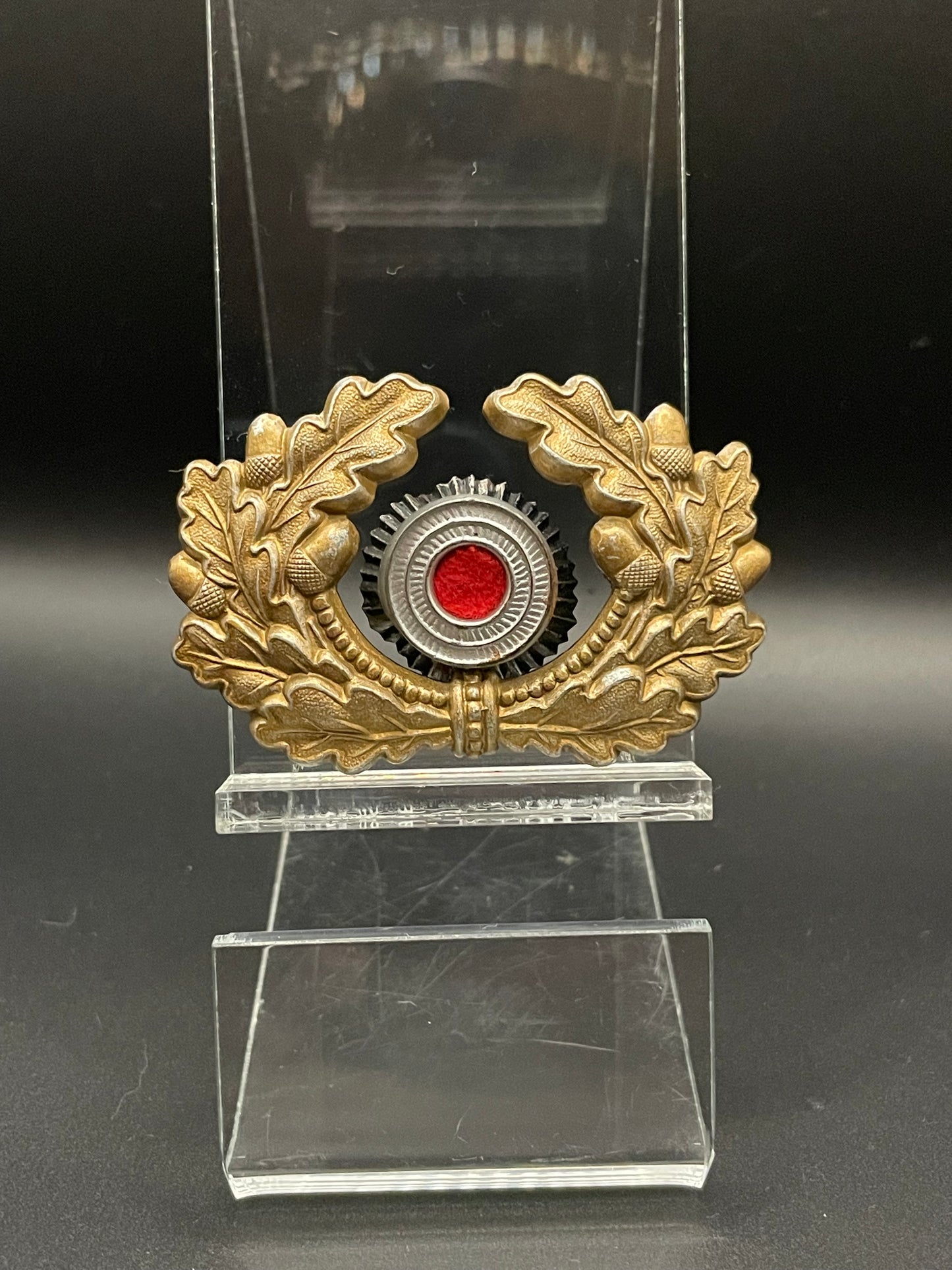 GERMAN WW2 HEER GENERAL WREATH AND COCKADE BY ASSMAN “38” RARE