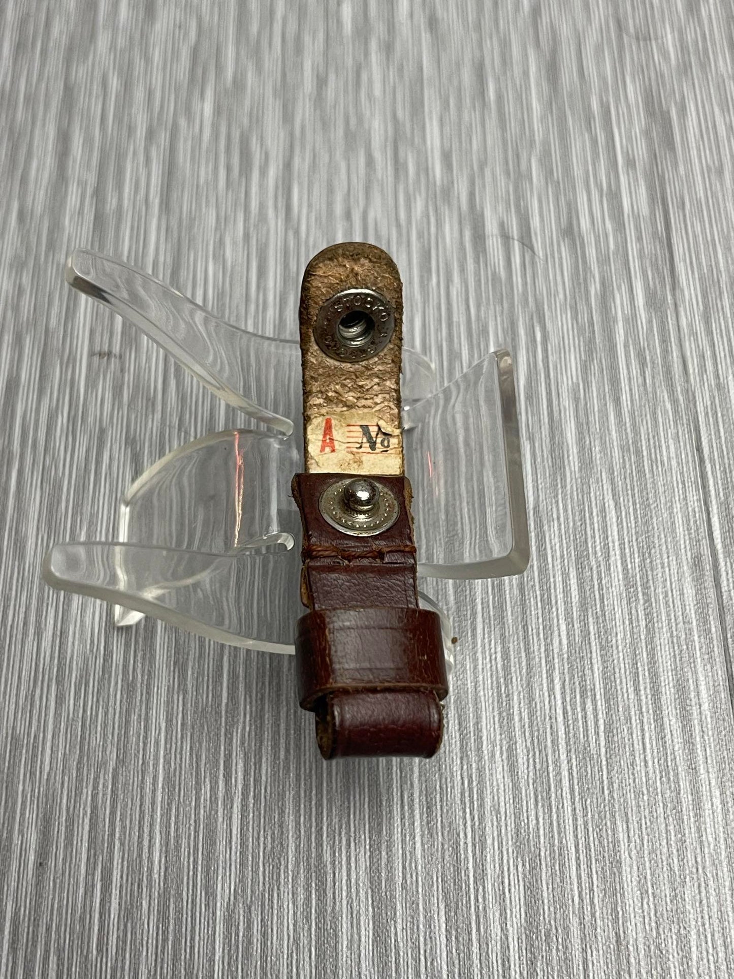GERMAN WW2 SA BROWN LEATHER DAGGER HANGER W/ PAPER TAG