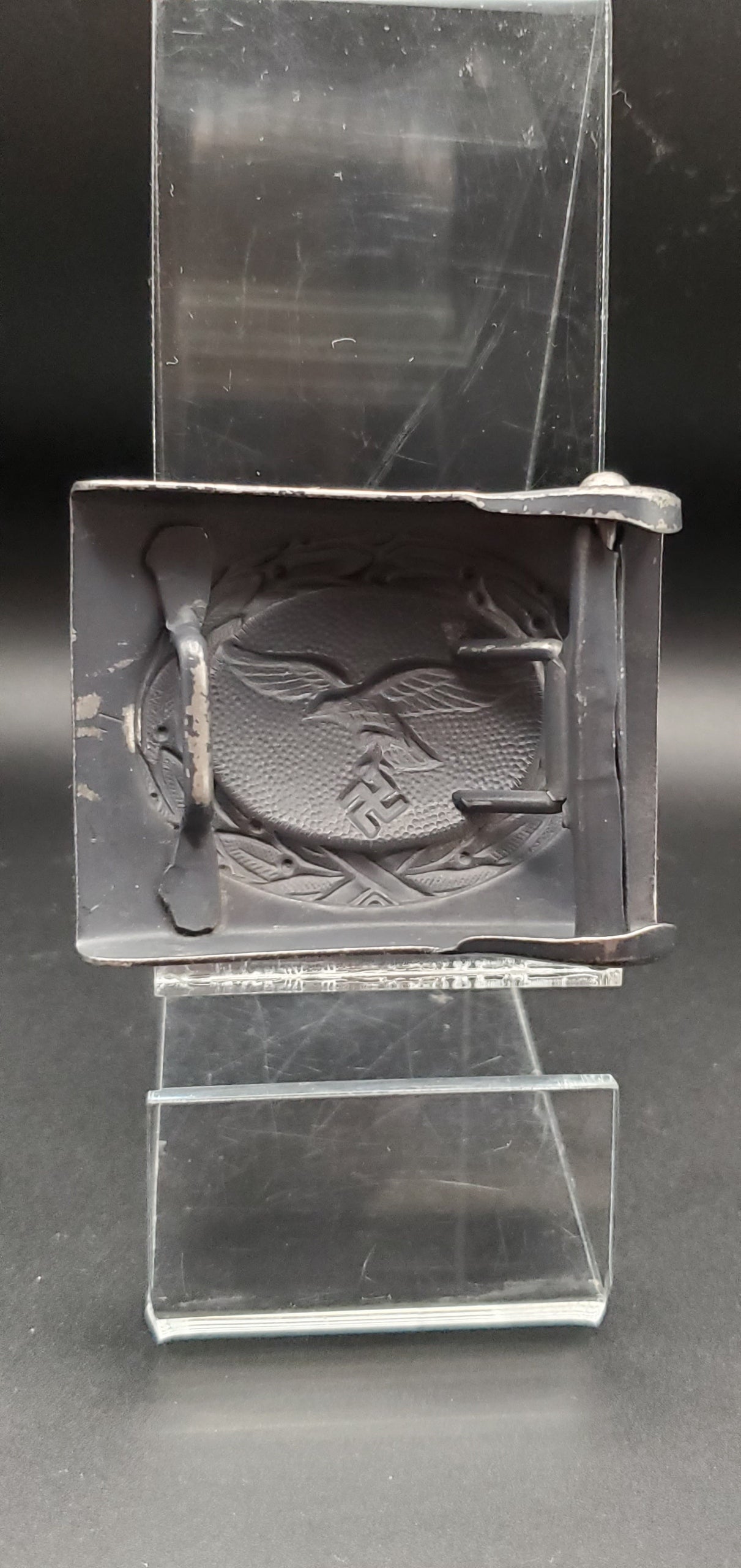 GERMAN WW2 LUFTWAFFE STEEL BELT BUCKLE BY “L”