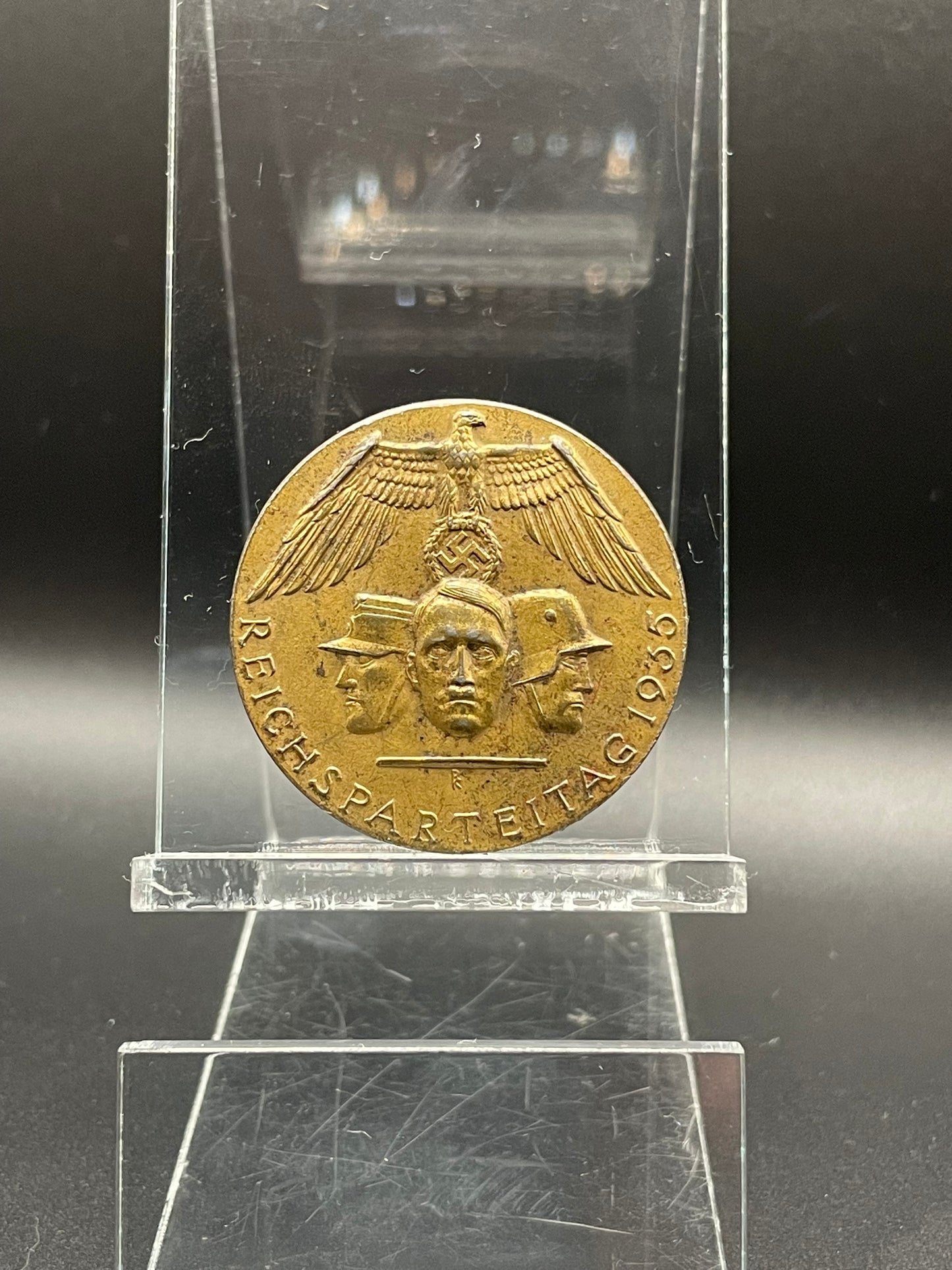 GERMAN PRE WW2 1936 REICHSPARTEITAG BADGE BY LAUER, NÜRNBERG “1790”