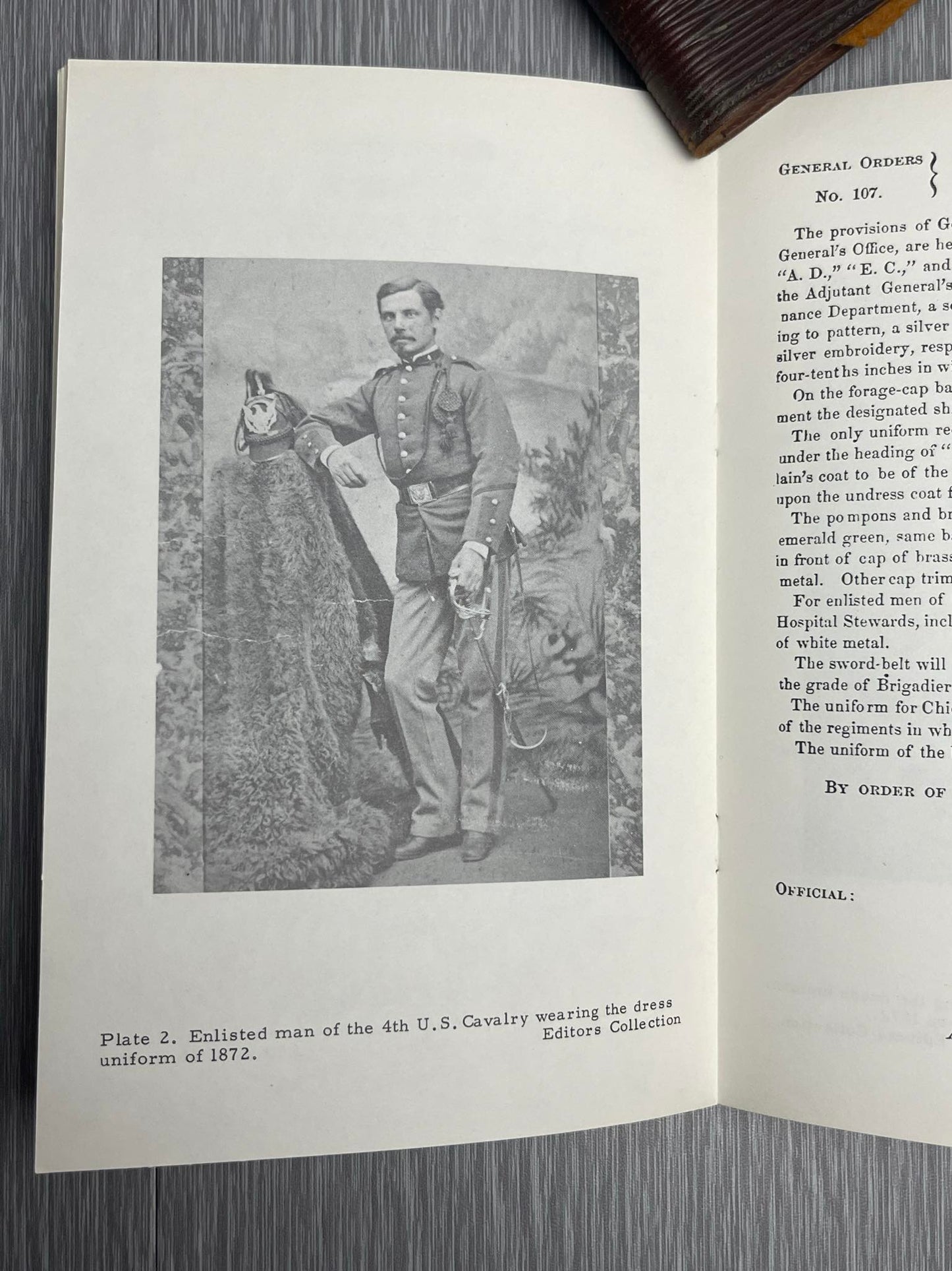 US ARMY BOOK “1872 REGULATIONS AND NOTES FOR THE UNIFORM OF THE ARMY OF THE UNITED STATES” 1972 MANOR PUBLISHING, STATEN ISLAND NY