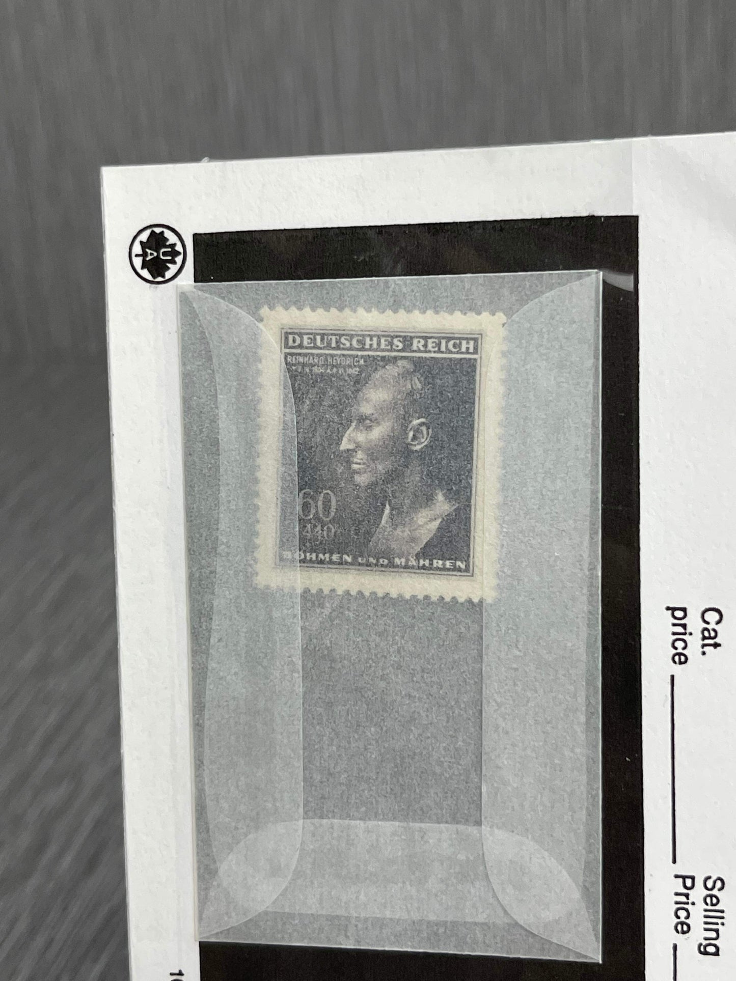 GERMAN WW2 WAFFEN-SS REINHARD HEIDRICH 1 YEAR DEATH ANNIVERSARY STAMP MINT