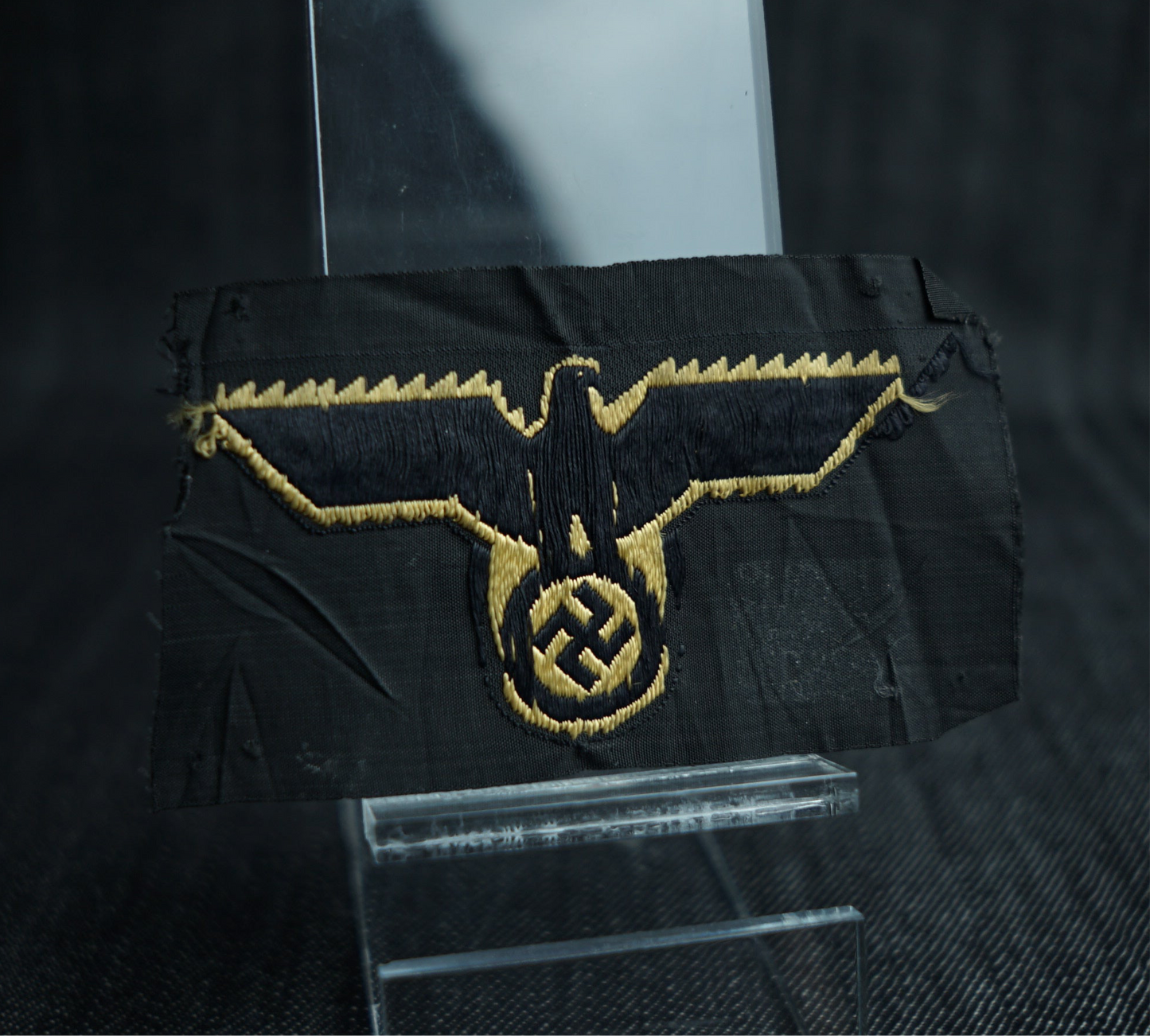 GERMAN WW2 REICHSBAHN GOLDEN BEVO SLEEVE EAGLE