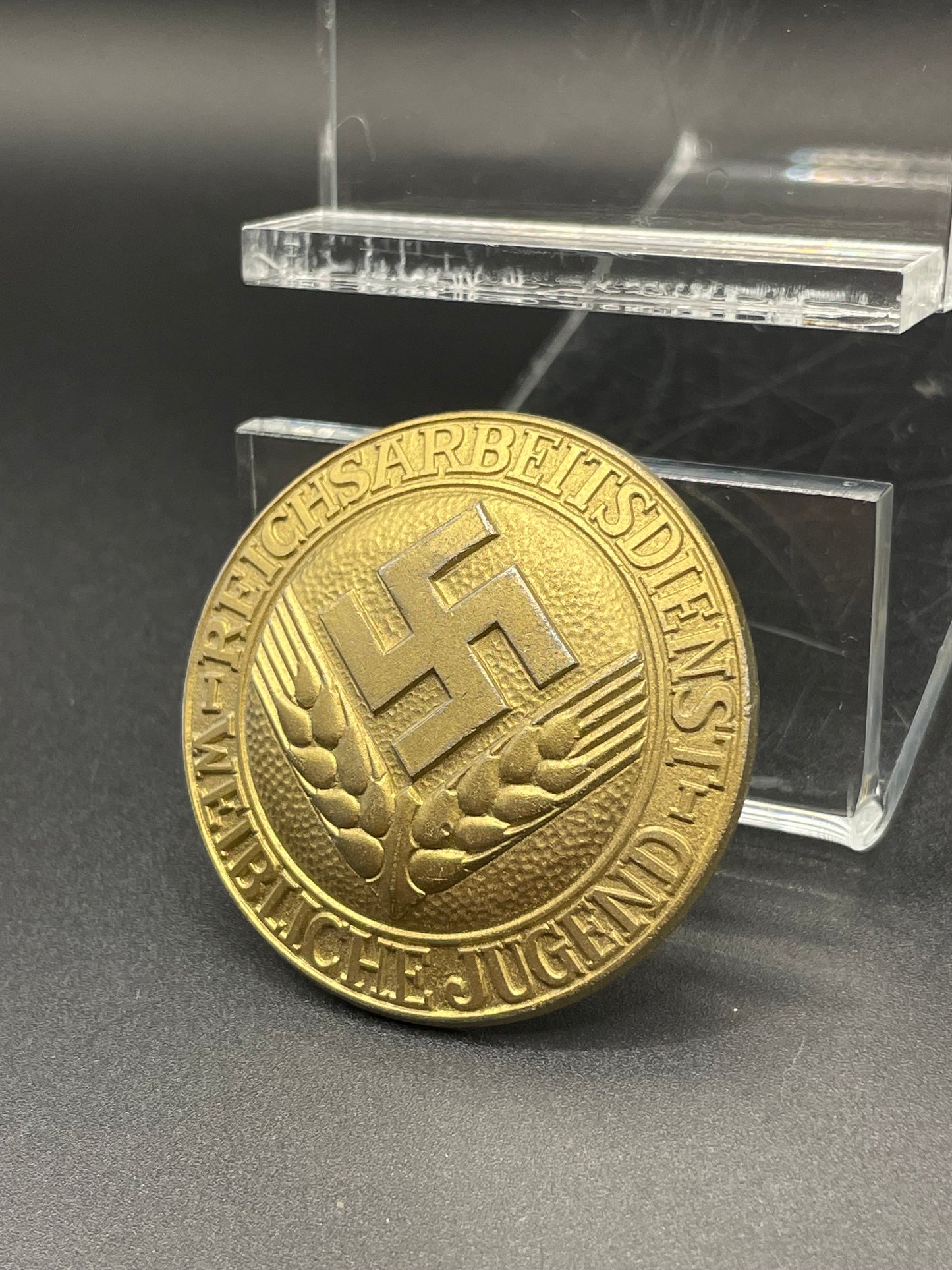 GERMAN PRE WW2 1937 RADWJ WEIBLICHE JUGEND BROOCH IN GOLD GRADE BY PAULMANN & CRONE, LÜDENSCHEID