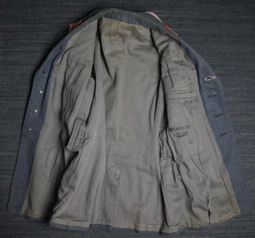 GERMAN PRE WW2 1937 LUFTWAFFE 43RD FLAK REGIMENT FELDWEBEL NAMED TUNIC STUNNING!
