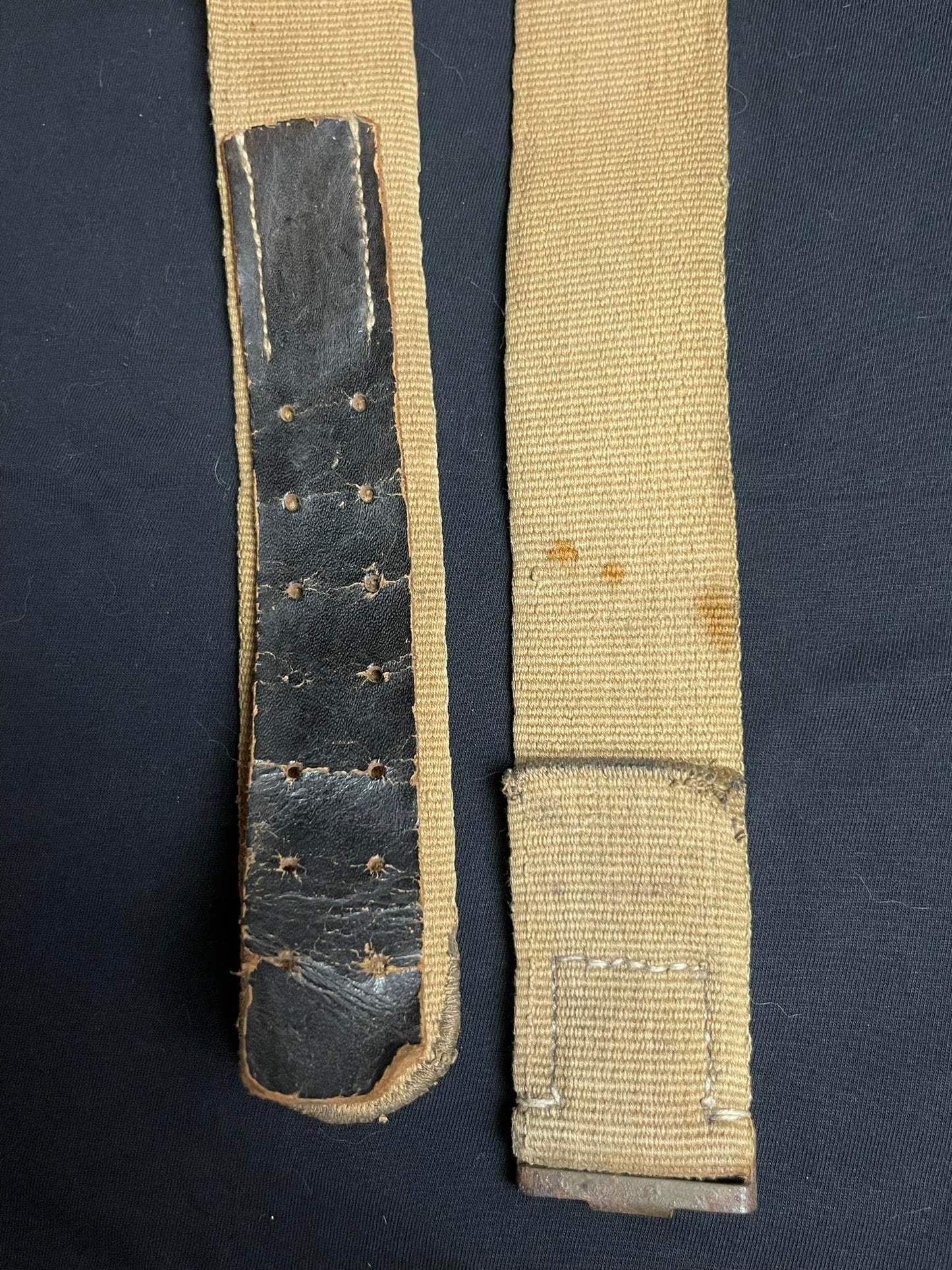 GERMAN WW2 DAK 'DEUTSCHE AFRIKA KORPS' CANVAS BELT 95CM