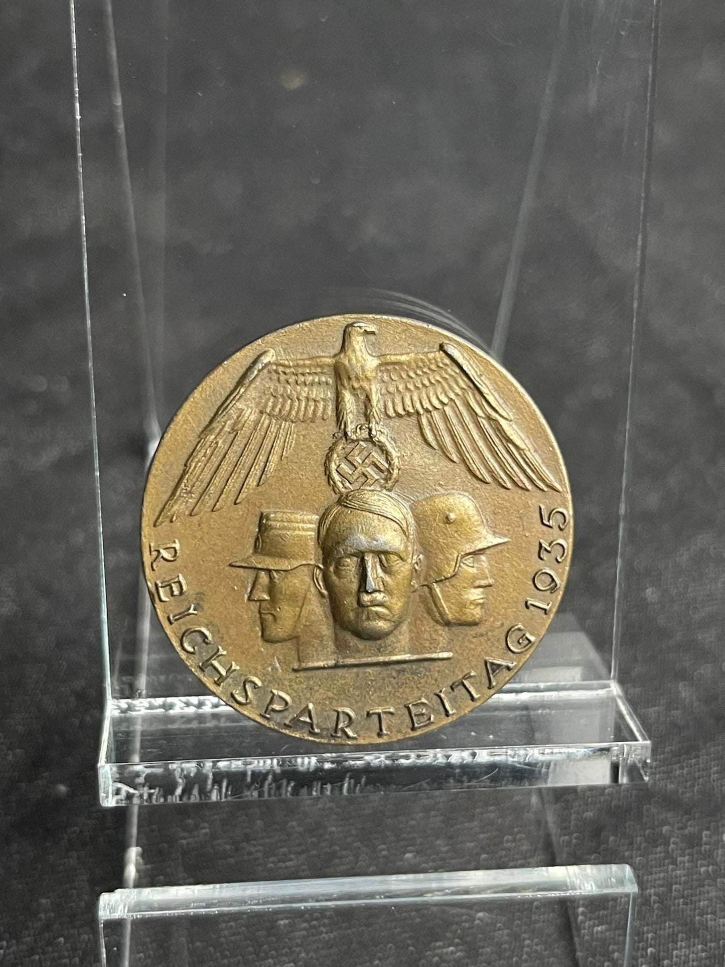 GERMAN WW2 REICHSPARTEITAG 1935 NUREMBERG RALLY BADGE