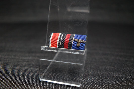 GERMAN WW2 3 PIECE RIBBON BAR EK2 SUDETENLAND & WEHRMACHTDIENSTAUSZEICHNUNG