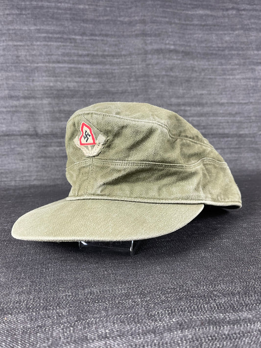 GERMAN WW2 RAD REICHSARBEITSDIENST HBT CAP RARE VARIANT