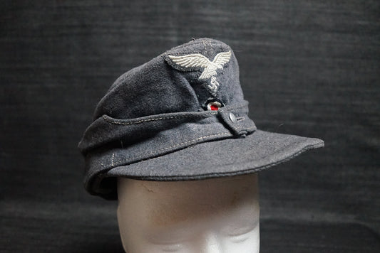 GERMAN WW2 LUFTWAFFE EM/NCO M43 FIELD CAP RBNR MARKED SIZE 58