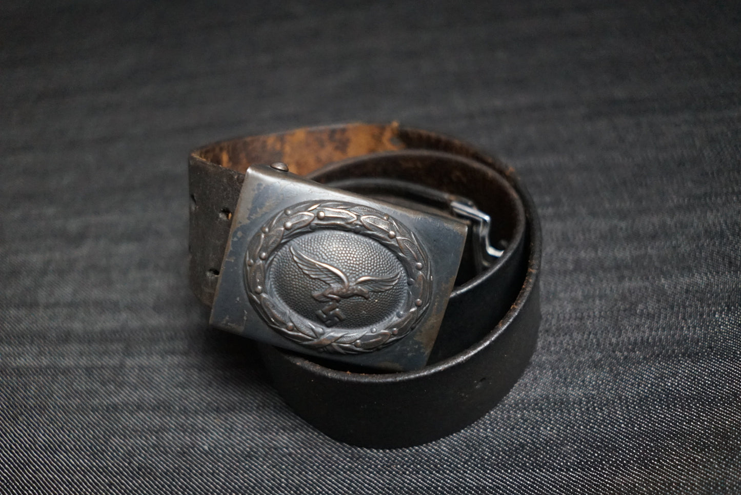GERMAN WW2 LUFTWAFFE 6TH FLAK REGIMENT BELT & BUCKLE LBA MARKED