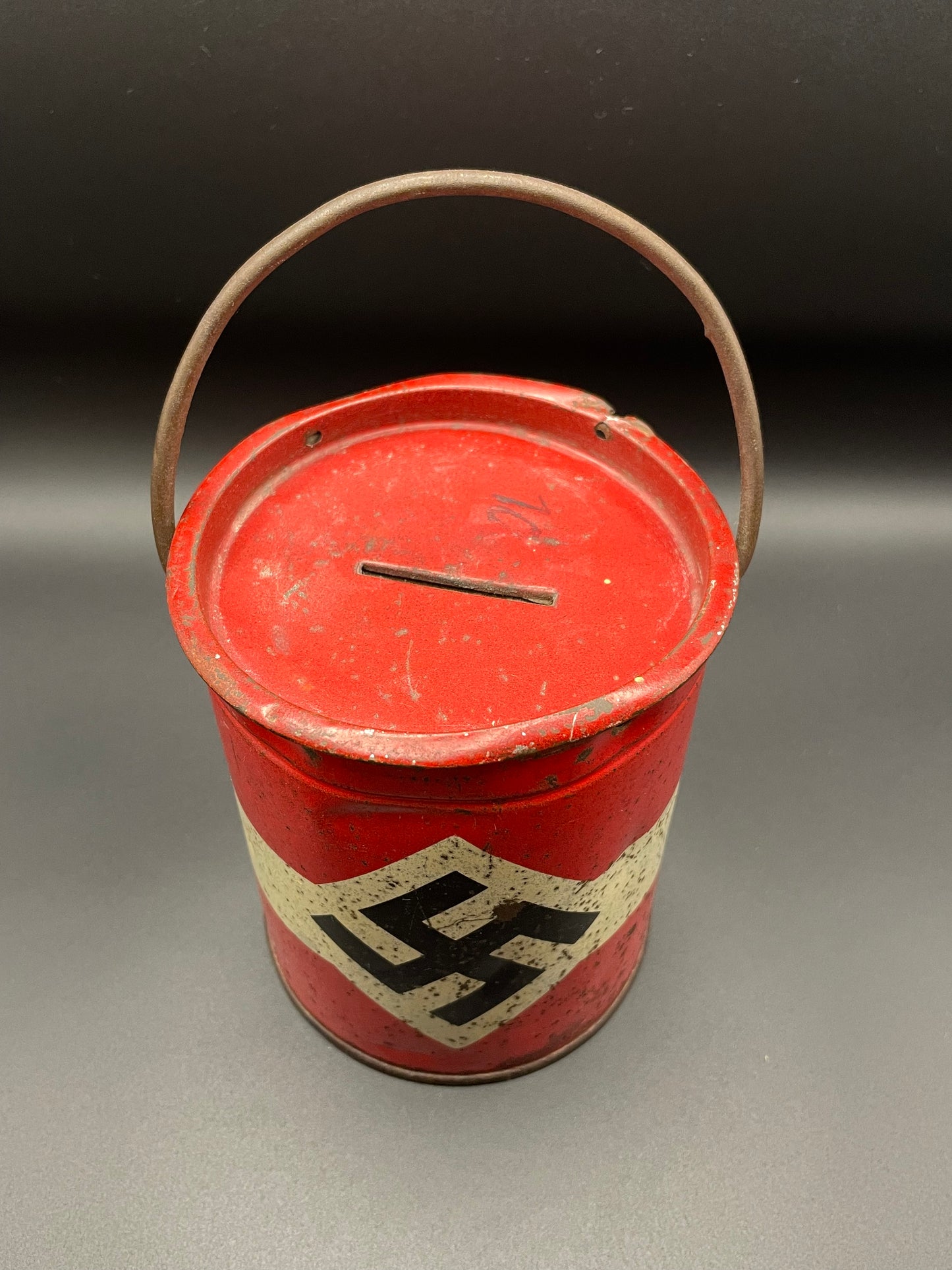 GERMAN WW2 YOUTH HOSTEL ORGANIZATION “DJH” DONATION CAN ONE OF THE RAREST