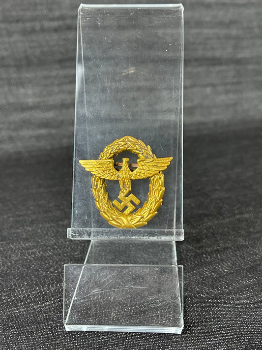 GERMAN WW2 POLIZEI GENERAL 1ST PATTERN CAP EAGLE BADGE STUNNING