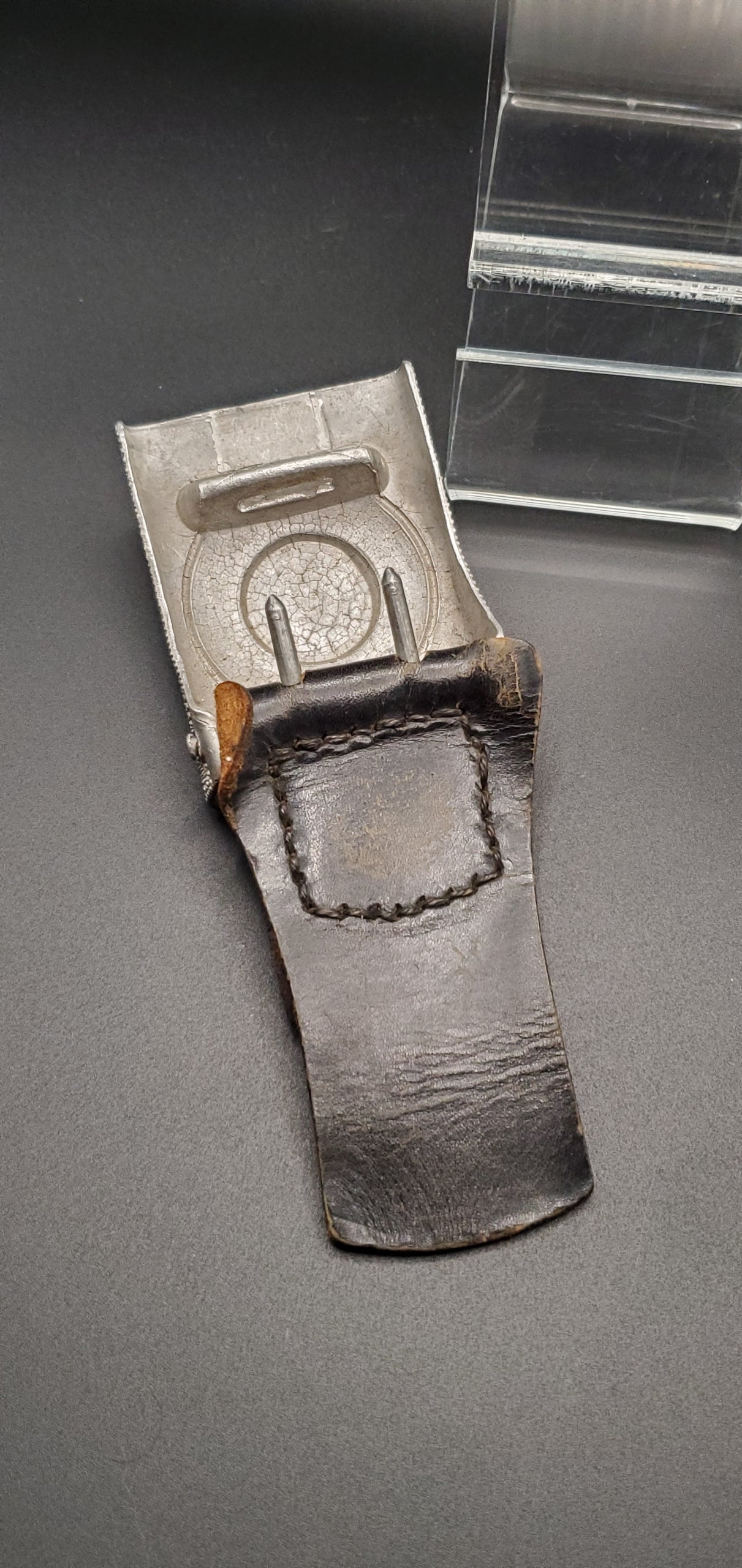 GERMAN WW2 POLICE TABBED BELT BUCKLE INJECTION MOLDED