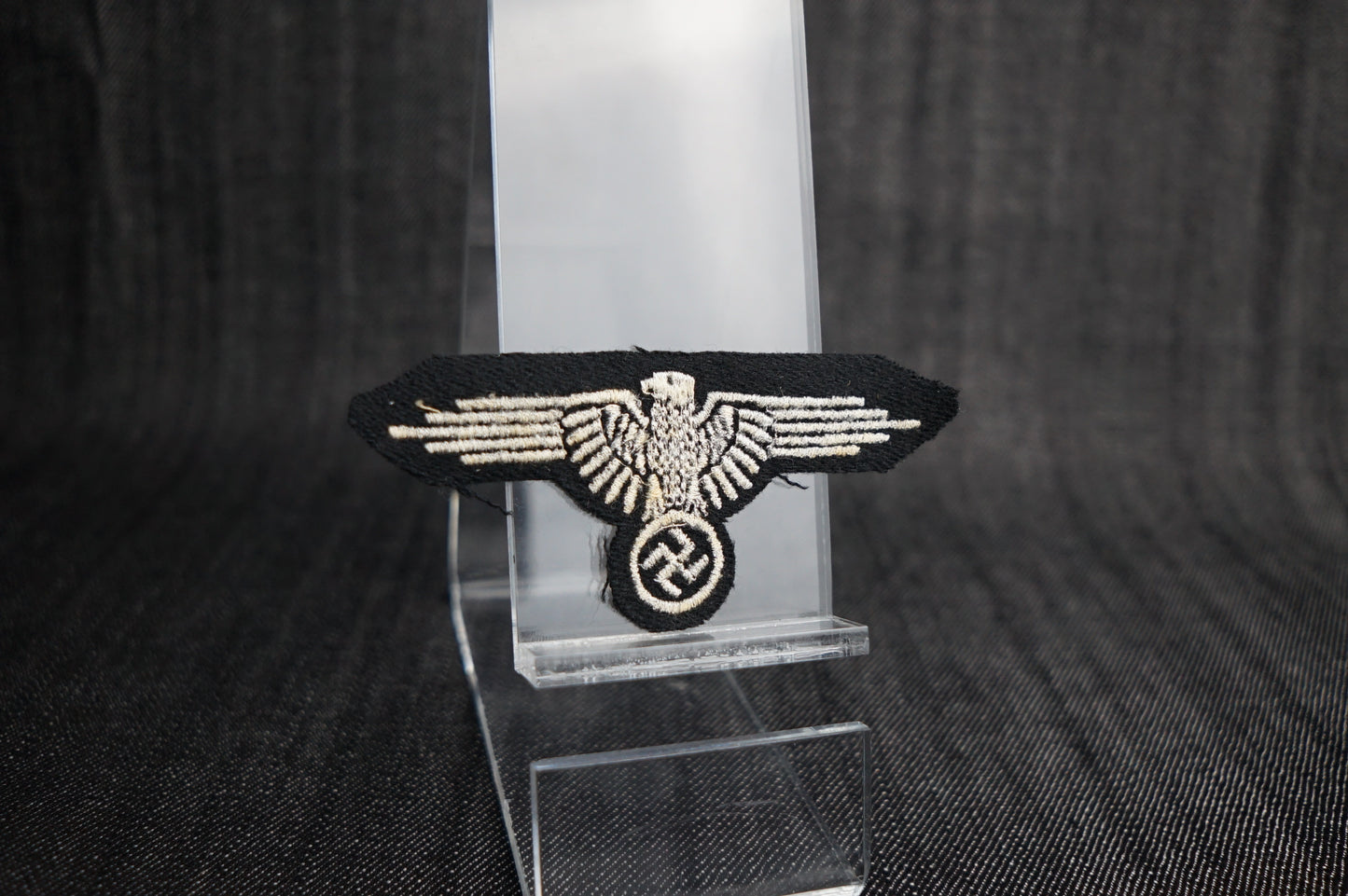 GERMAN WW2 WAFFEN SS EM/NCO SLEEVE EAGLE DACHAU VARIANT MINT EXAMPLE
