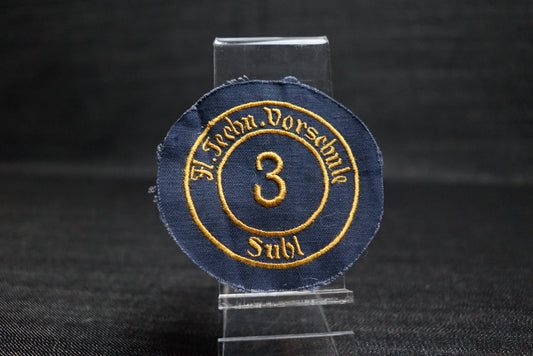 GERMAN WW2 FLIEGER HJ AVIATION TECHNICAL SCHOOL “3” SÜHL SLEEVE BADGE W/ RZM TAG
