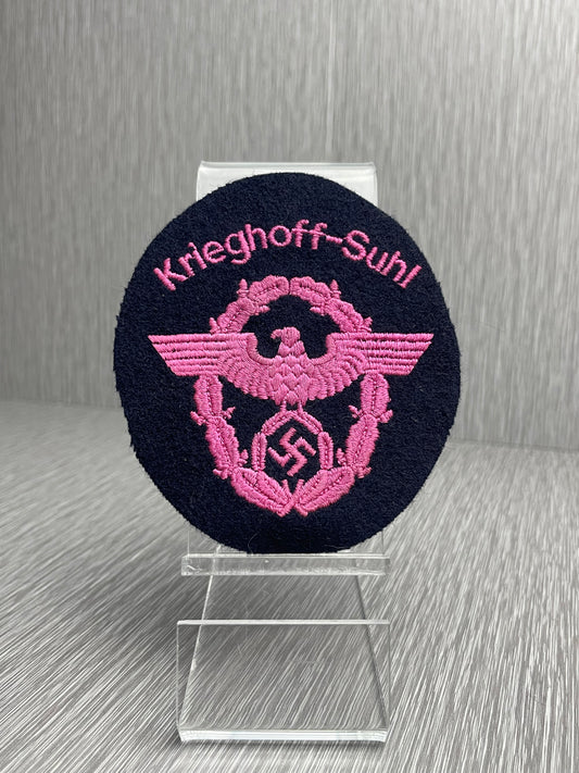 GERMAN WW2 FEUERSCHUTZPOLIZEI KRIEGHOFF-SUHL SLEEVE BADGE