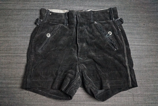 GERMAN WW2 HITLER JUGEND DEUTSCHE JUNGVOLK HJ/DJ BLACK CORDUROY SHORTS RARE