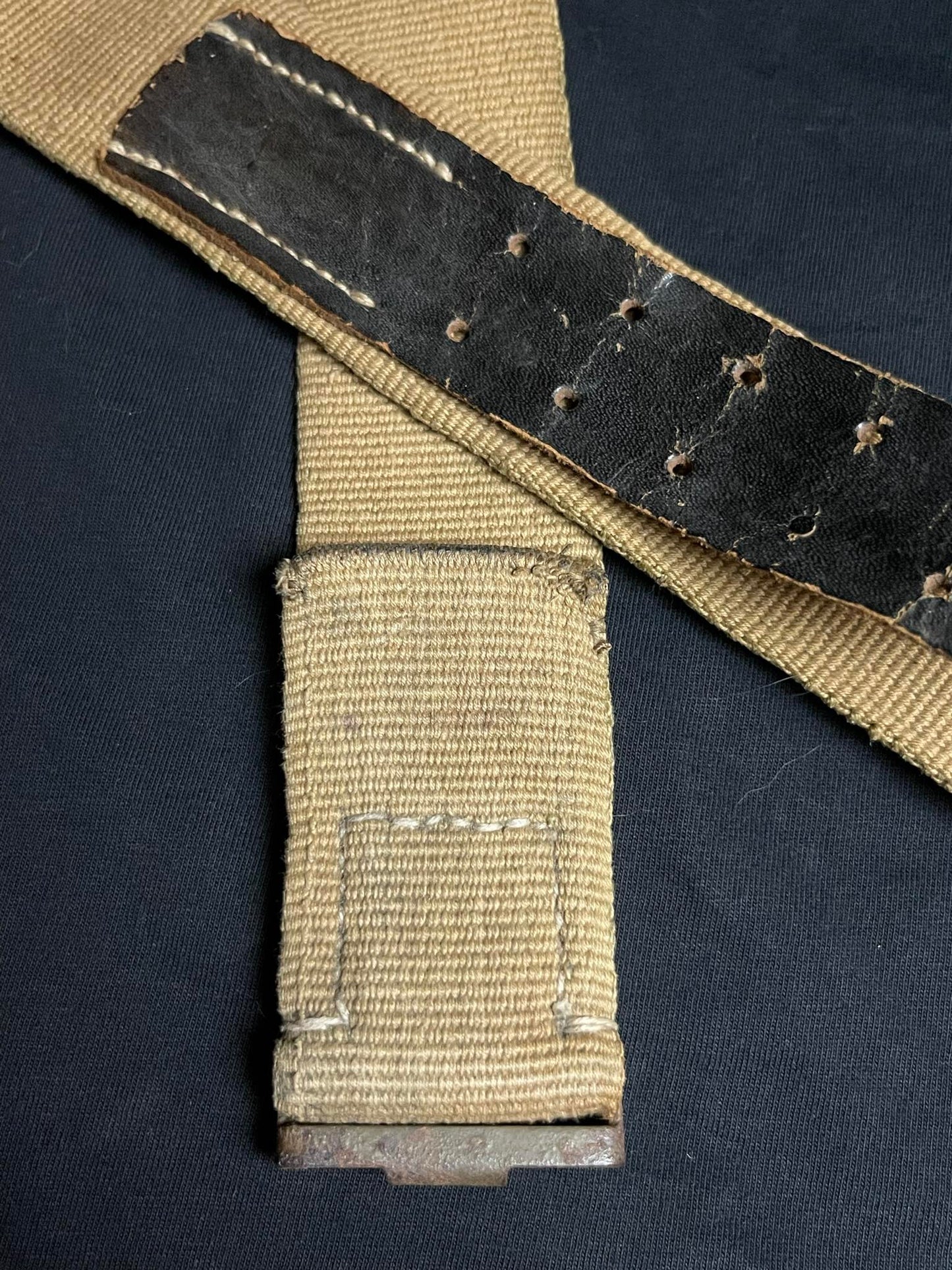 GERMAN WW2 DAK 'DEUTSCHE AFRIKA KORPS' CANVAS BELT 95CM
