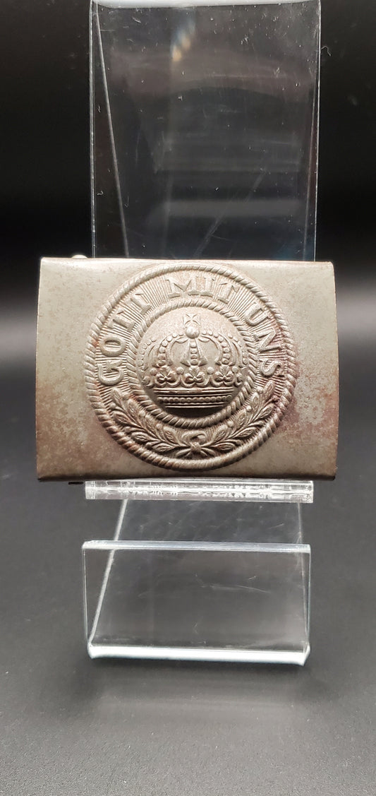 GERMAN WW1 IMPERIAL ENLISTED MEN BELT BUCKLE IN STEEL