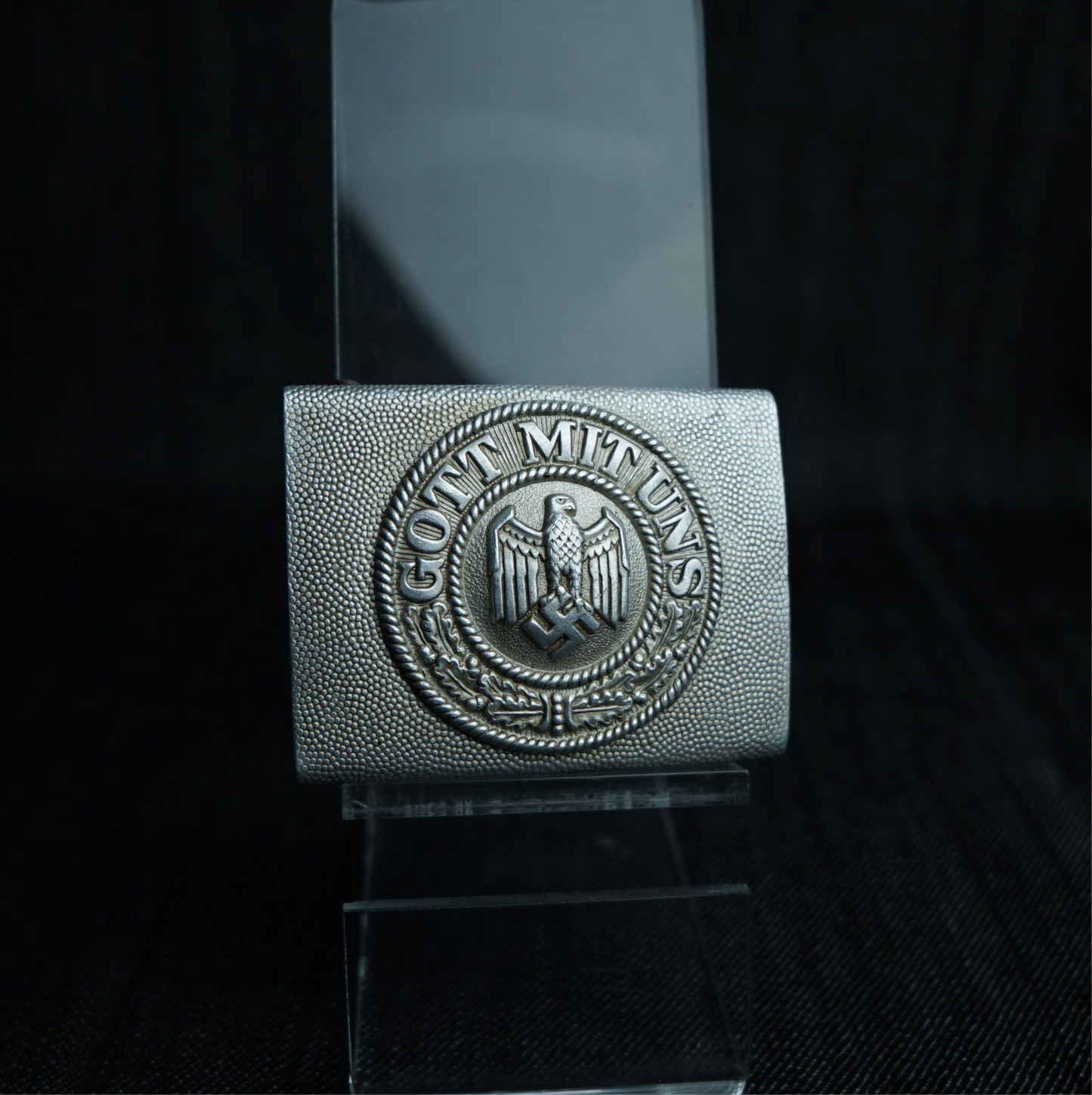 GERMAN WW2 EARLY HEER ALUMINUM 2 PIECE BELT BUCKLE BY WILHELM BINDER