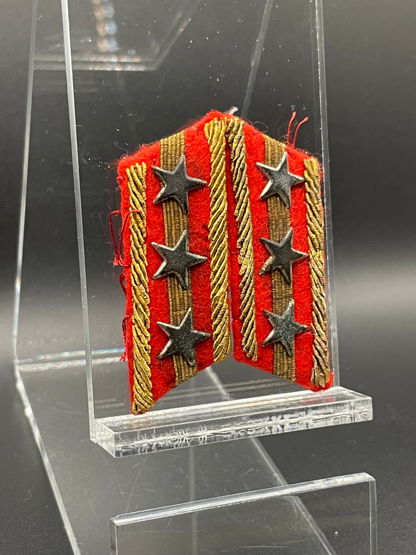 IMPERIAL JAPAN “IJA” WW2 CAPTAIN TYPE 78 COLLAR TABS MATCHING & UNIFORM REMOVED SET