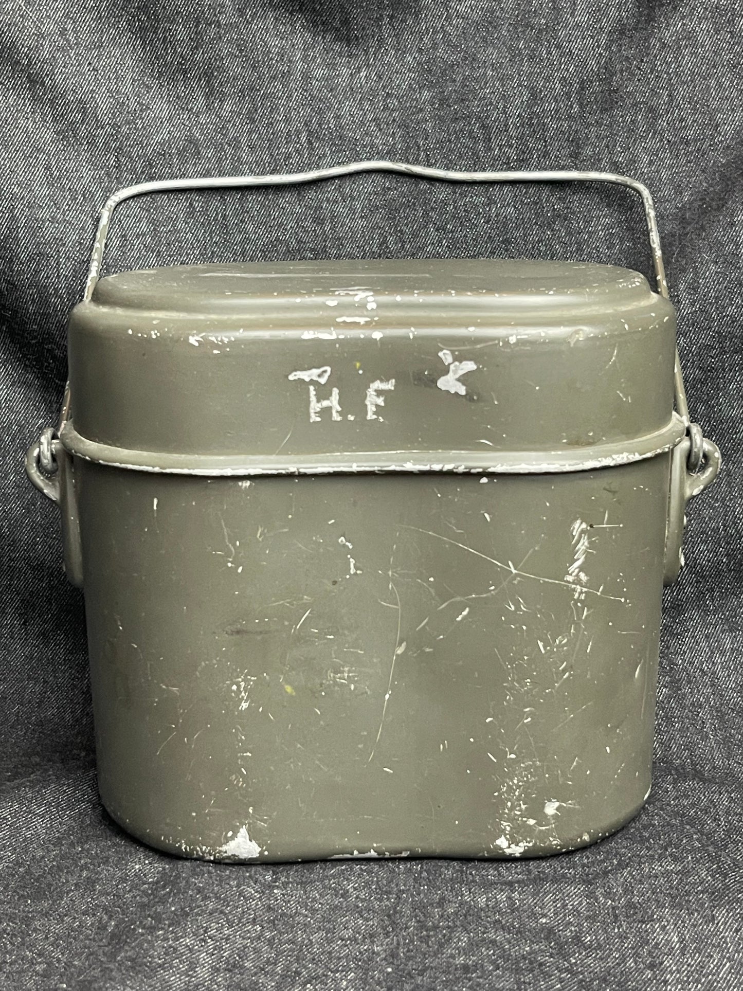 GERMAN WW2 ALL ALUMINUM M31 MESS KIT NAMED & MATCHING FSS37