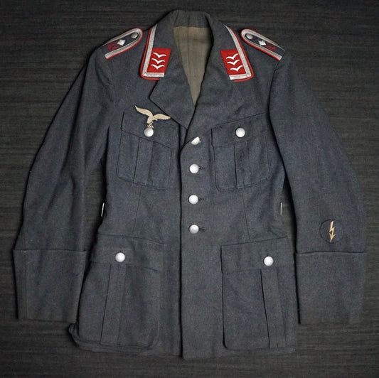 GERMAN PRE WW2 1937 LUFTWAFFE 43RD FLAK REGIMENT FELDWEBEL NAMED TUNIC STUNNING!