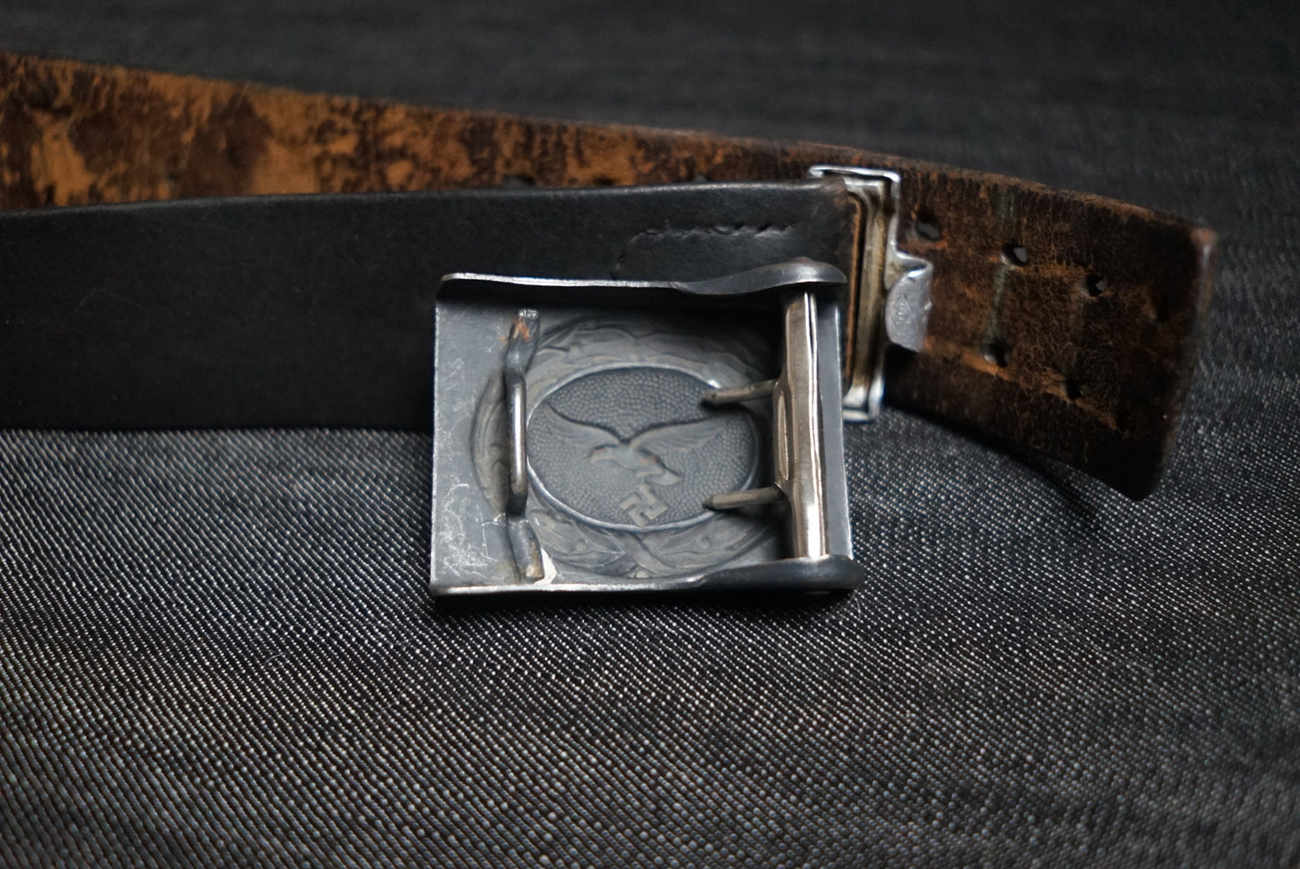 GERMAN WW2 LUFTWAFFE 6TH FLAK REGIMENT BELT & BUCKLE LBA MARKED