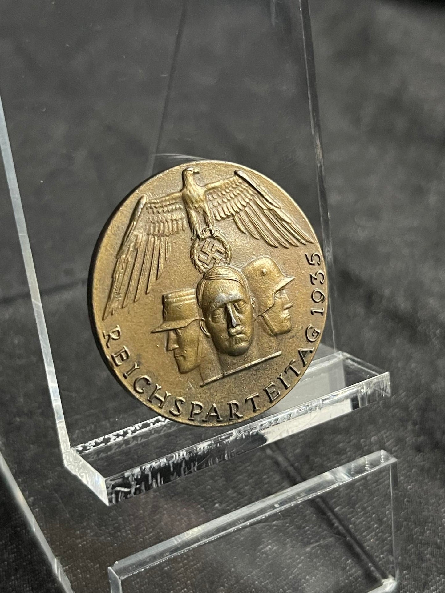 GERMAN WW2 REICHSPARTEITAG 1935 NUREMBERG RALLY BADGE