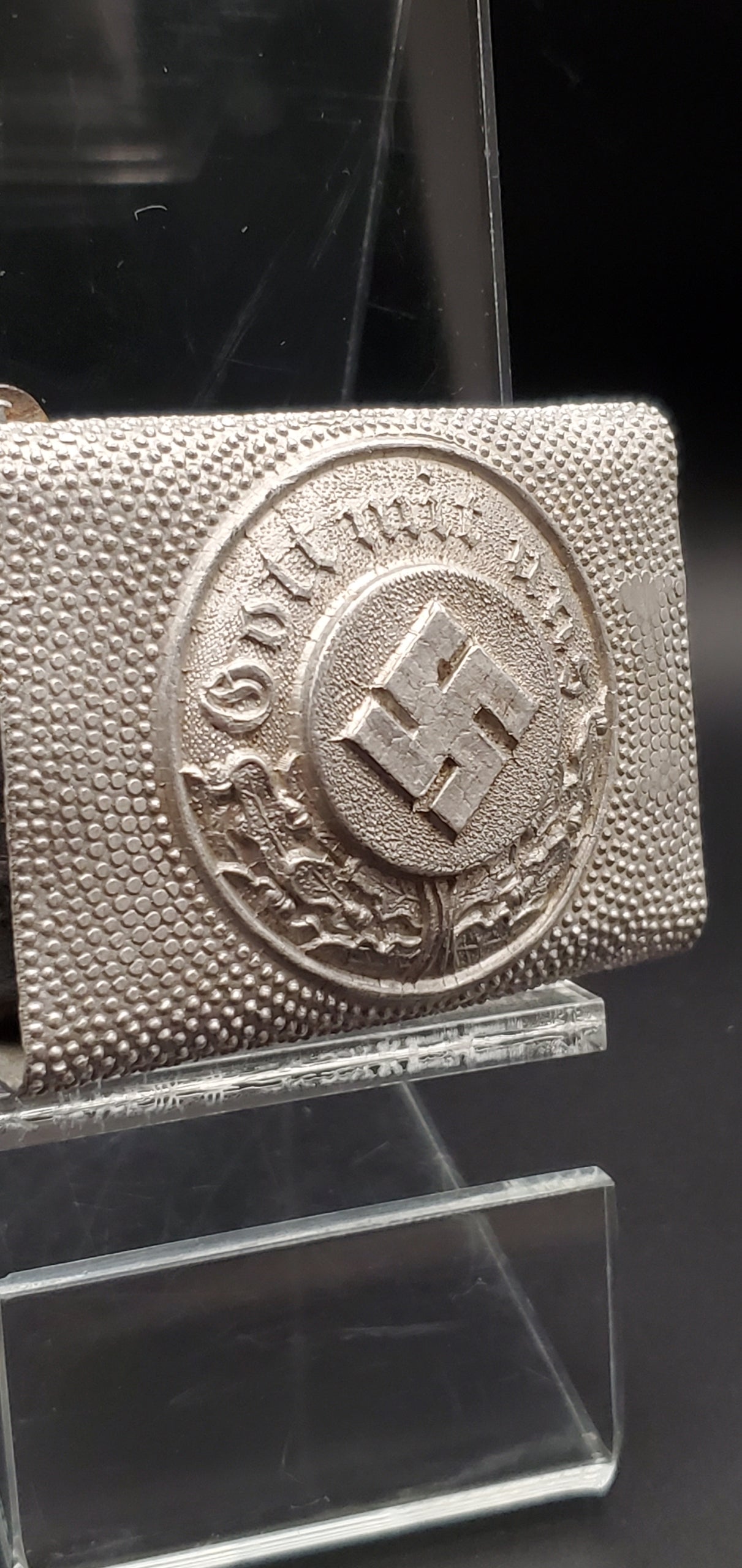 GERMAN WW2 POLICE TABBED BELT BUCKLE INJECTION MOLDED