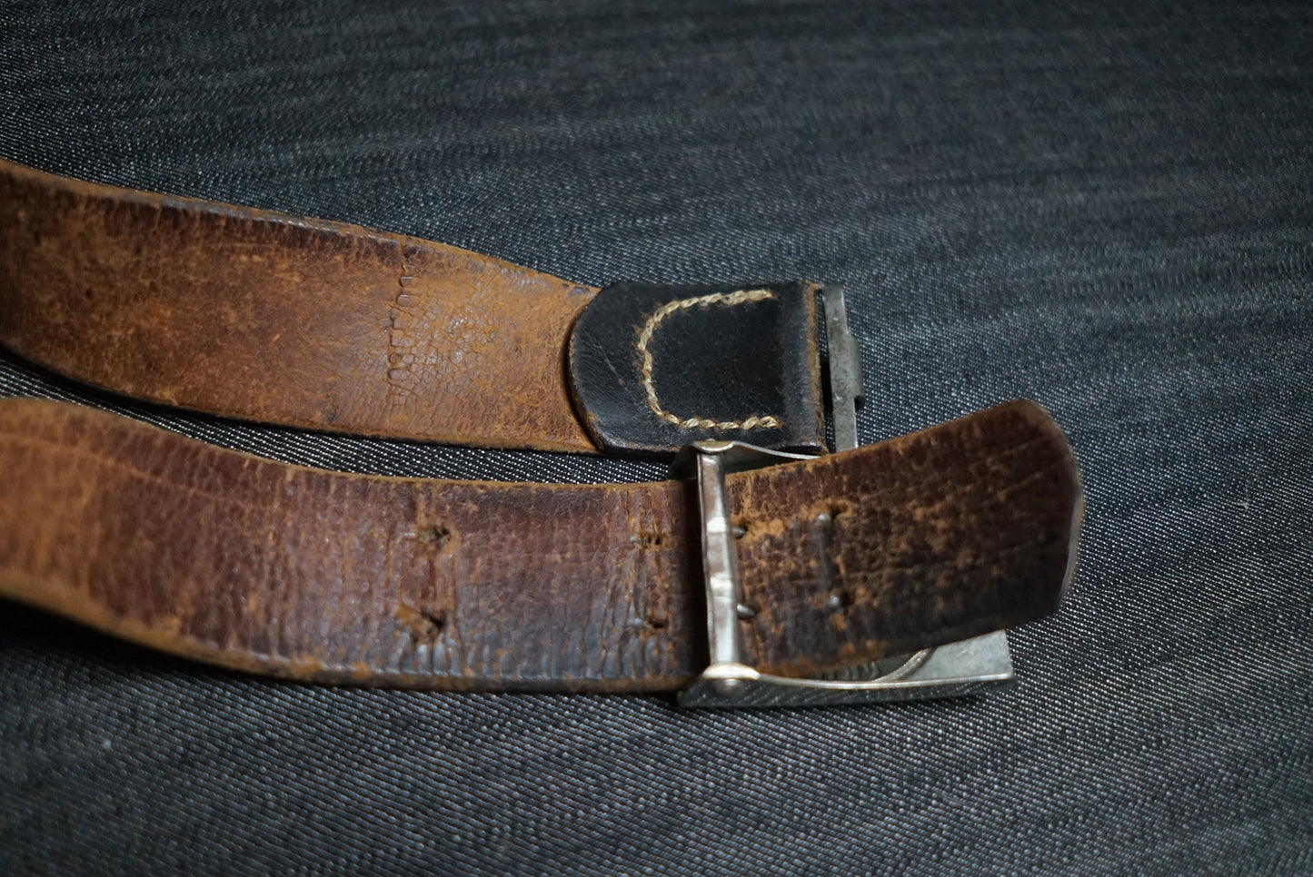 GERMAN WW2 HITLER JUGEND “HJ” BELT & BUCKLE ASSMAN RZM M4/39 RBNR MARKED