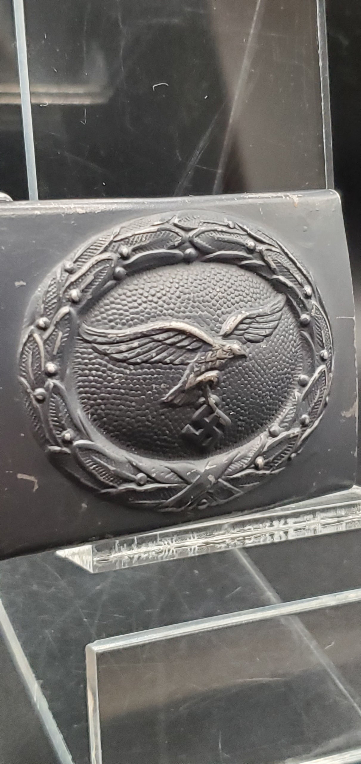 GERMAN WW2 LUFTWAFFE STEEL BELT BUCKLE BY “L”