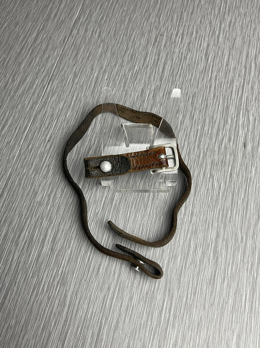 GERMAN WW2 EARLY ALUMINUM HARDWARE FULL SIZE M35 HELMET CHINSTRAP MAKER & YEAR MARKED